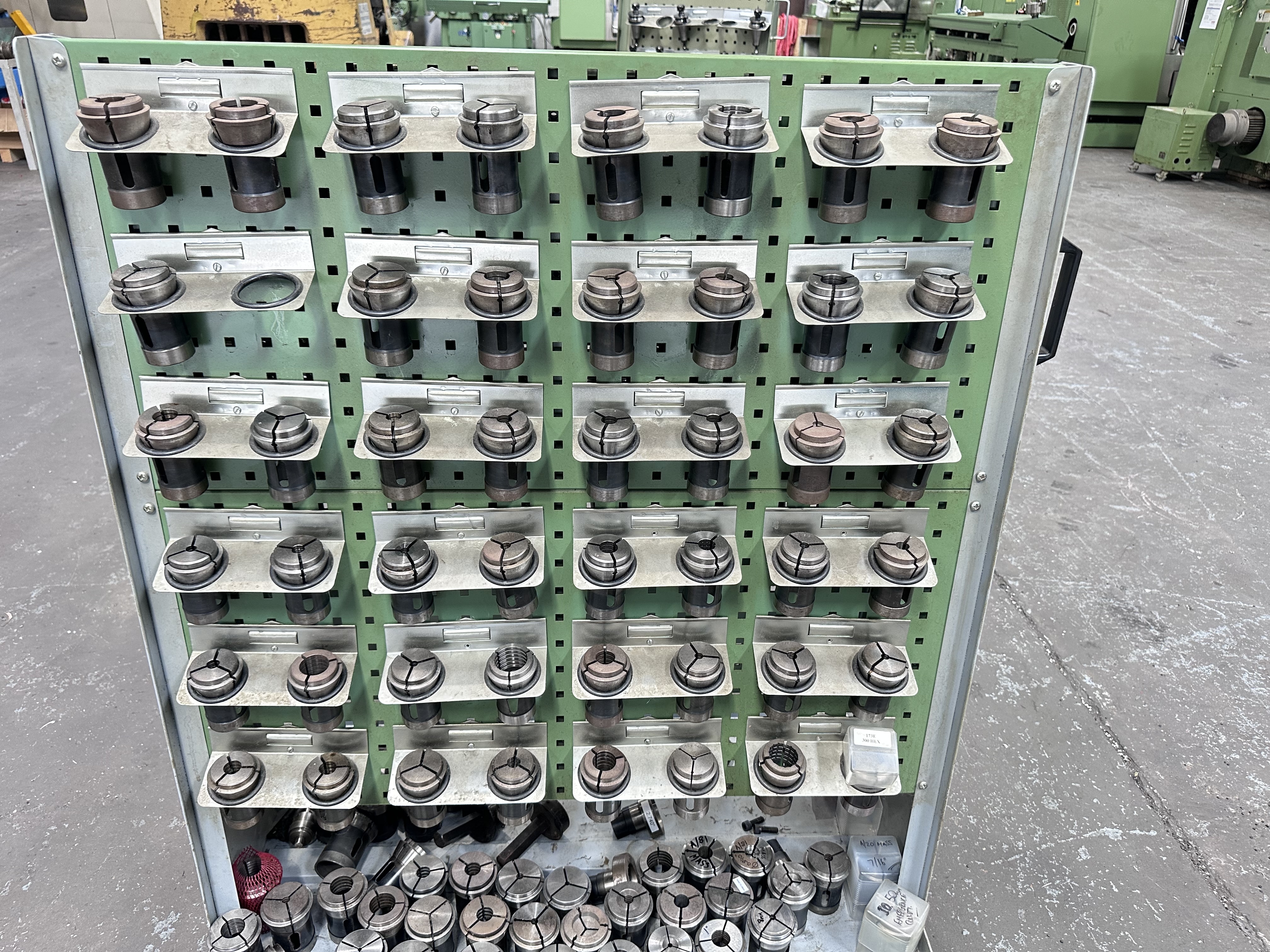 Selection of B42 & F58 Collets on Mobile Storage Trolley