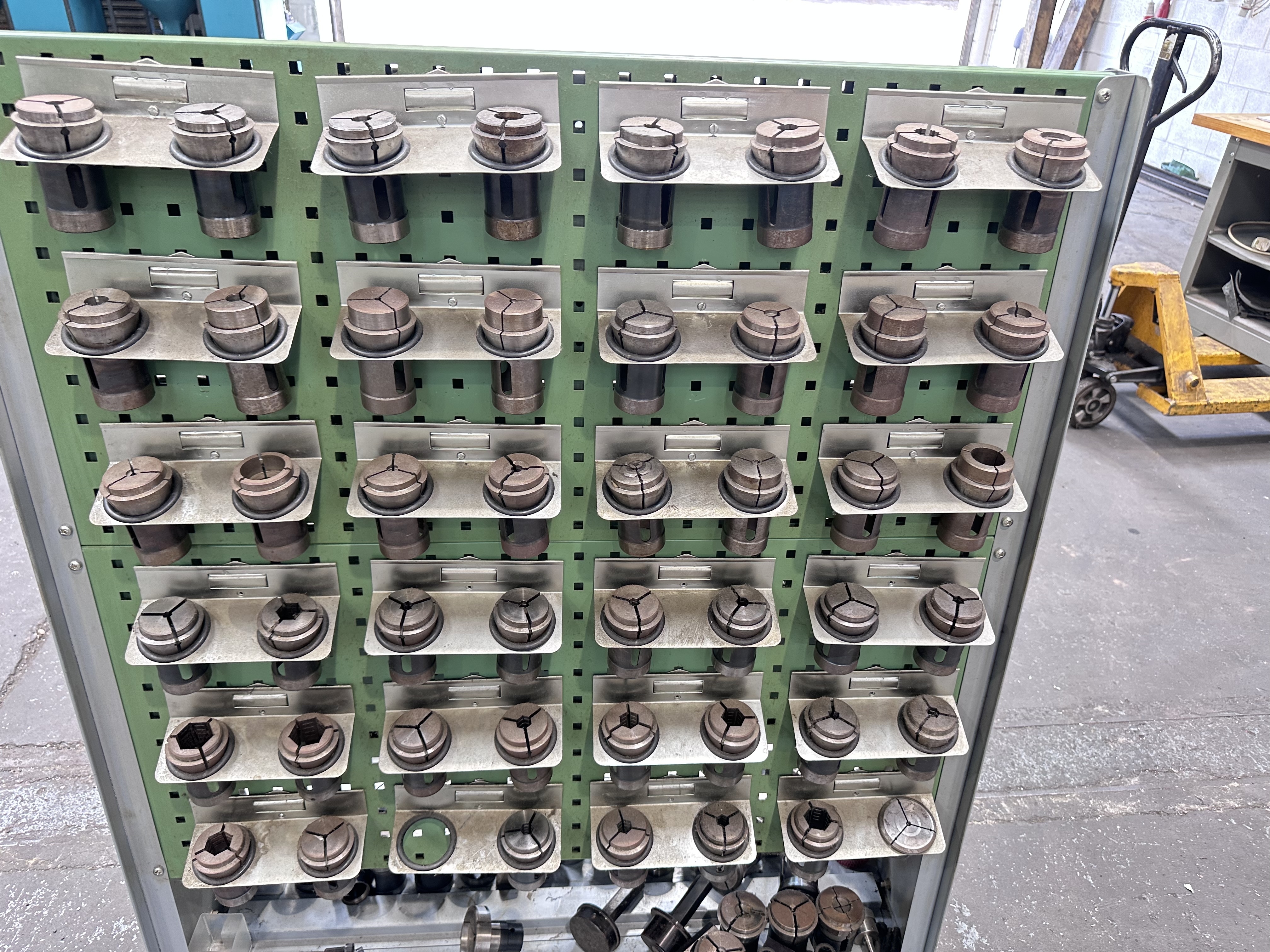 Selection of B42 & F58 Collets on Mobile Storage Trolley
