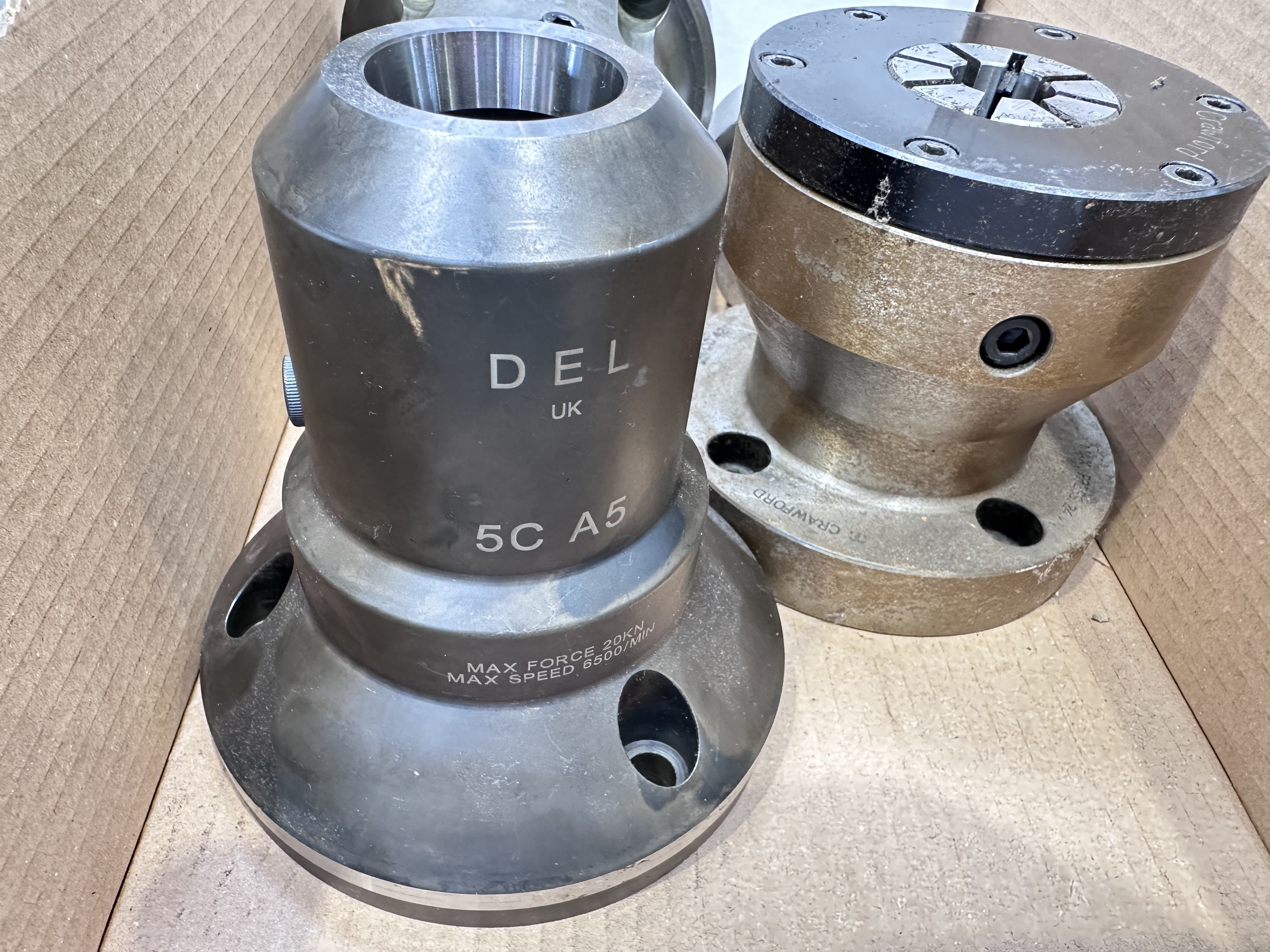 Selection of Collet Chucks incl. Crawford CDC42, DEL UK SC AS