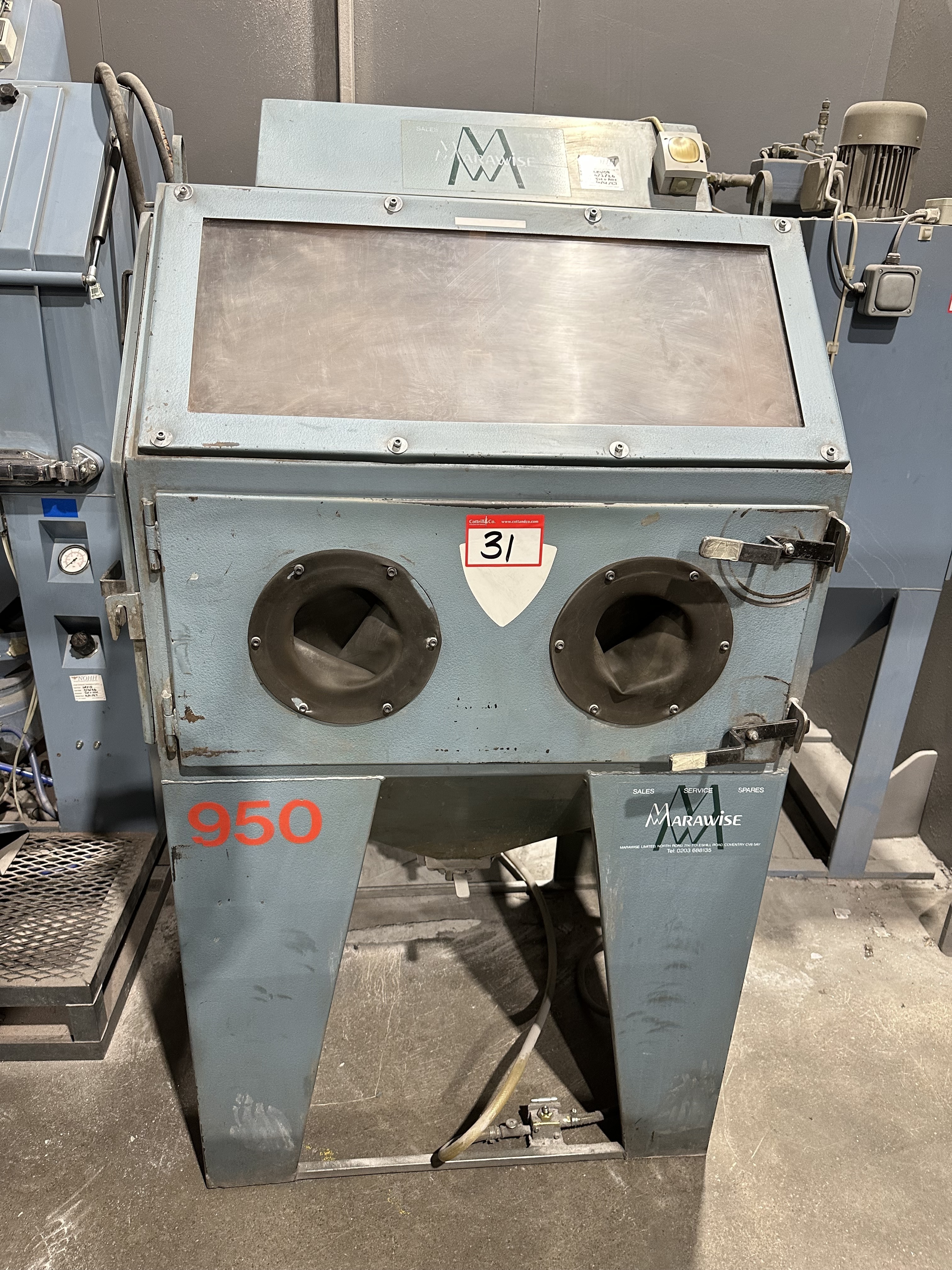 Ellermatic / Marawise STD 950 Reach In Media Blast Cabinet. (1990)