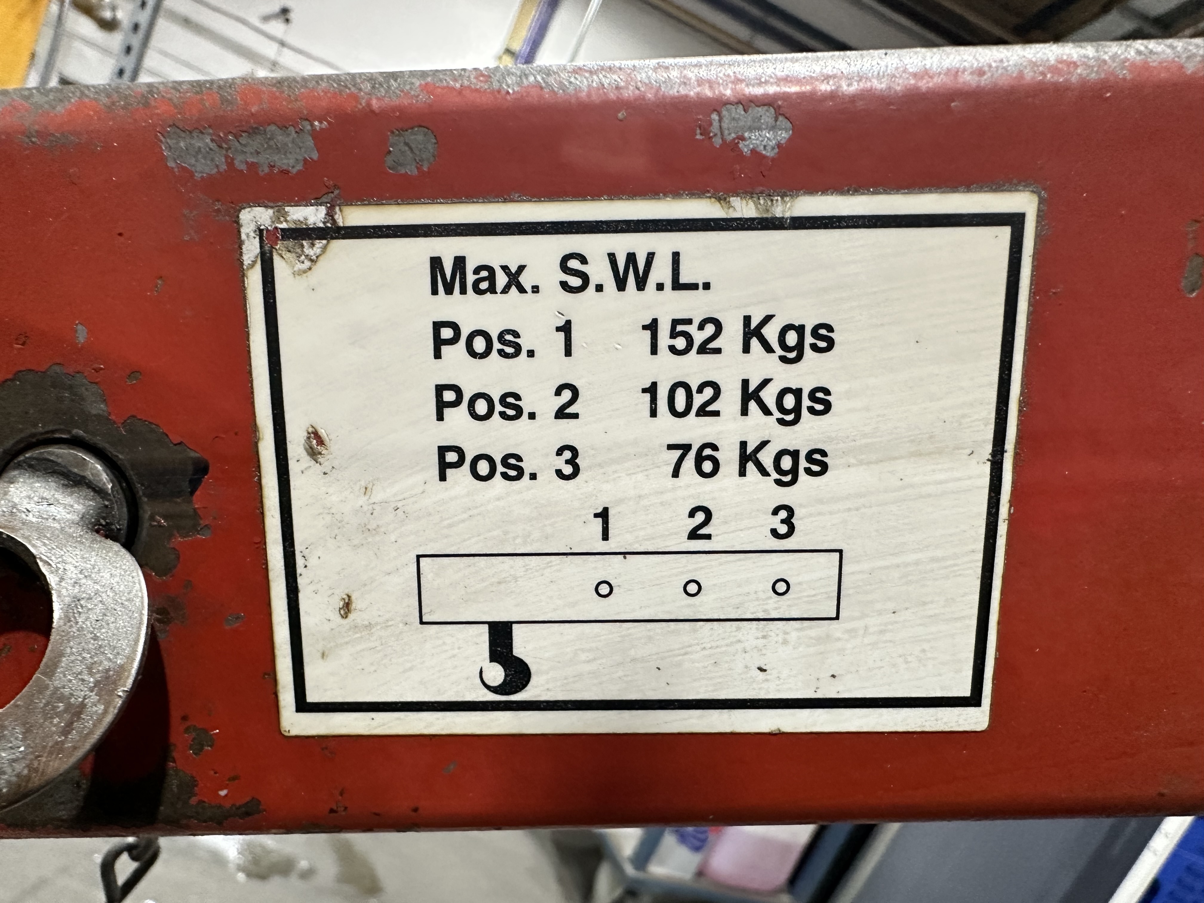 Slingsby CTC152 Counterbalance Hydraulic Crane Hoist, SWL 152kg
