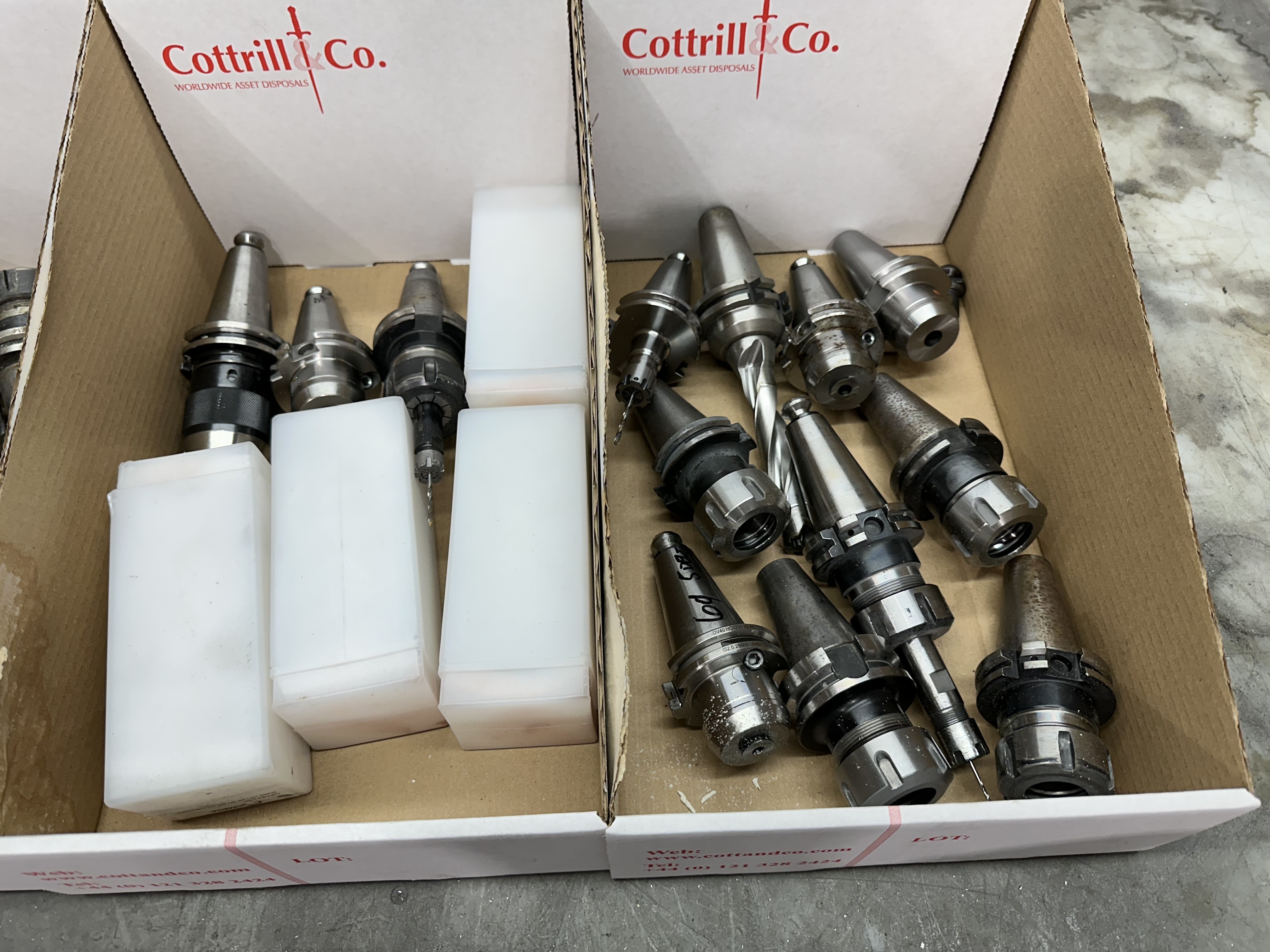 CAT40 Spindle Tool Holders with Various Cutter Holding Ends