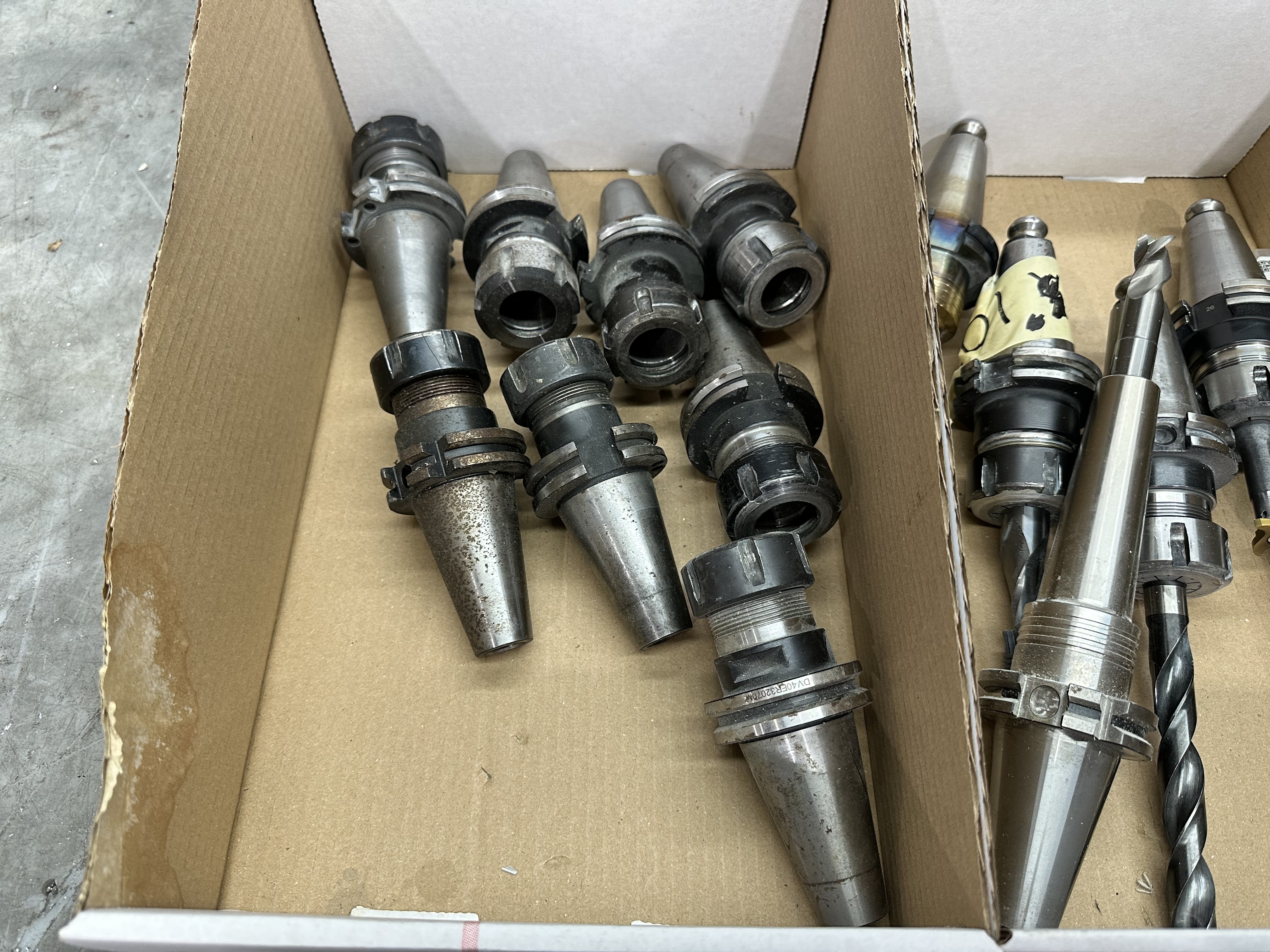 CAT40 Spindle Tool Holders with Various Cutter Holding Ends
