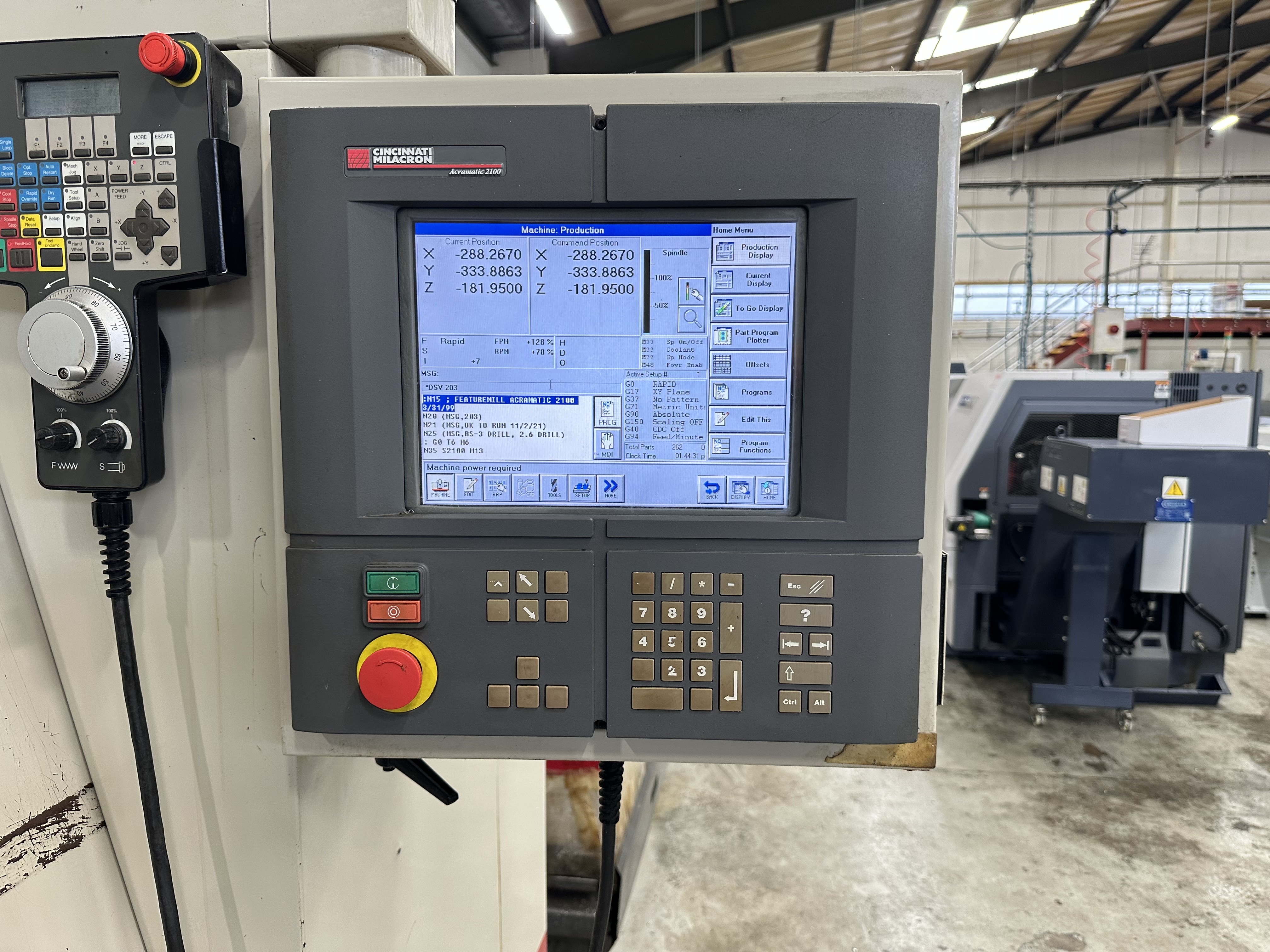 Cincinnati Milacron Arrow 750 CNC Vertical Milling Machine with Acramatic2100 Control