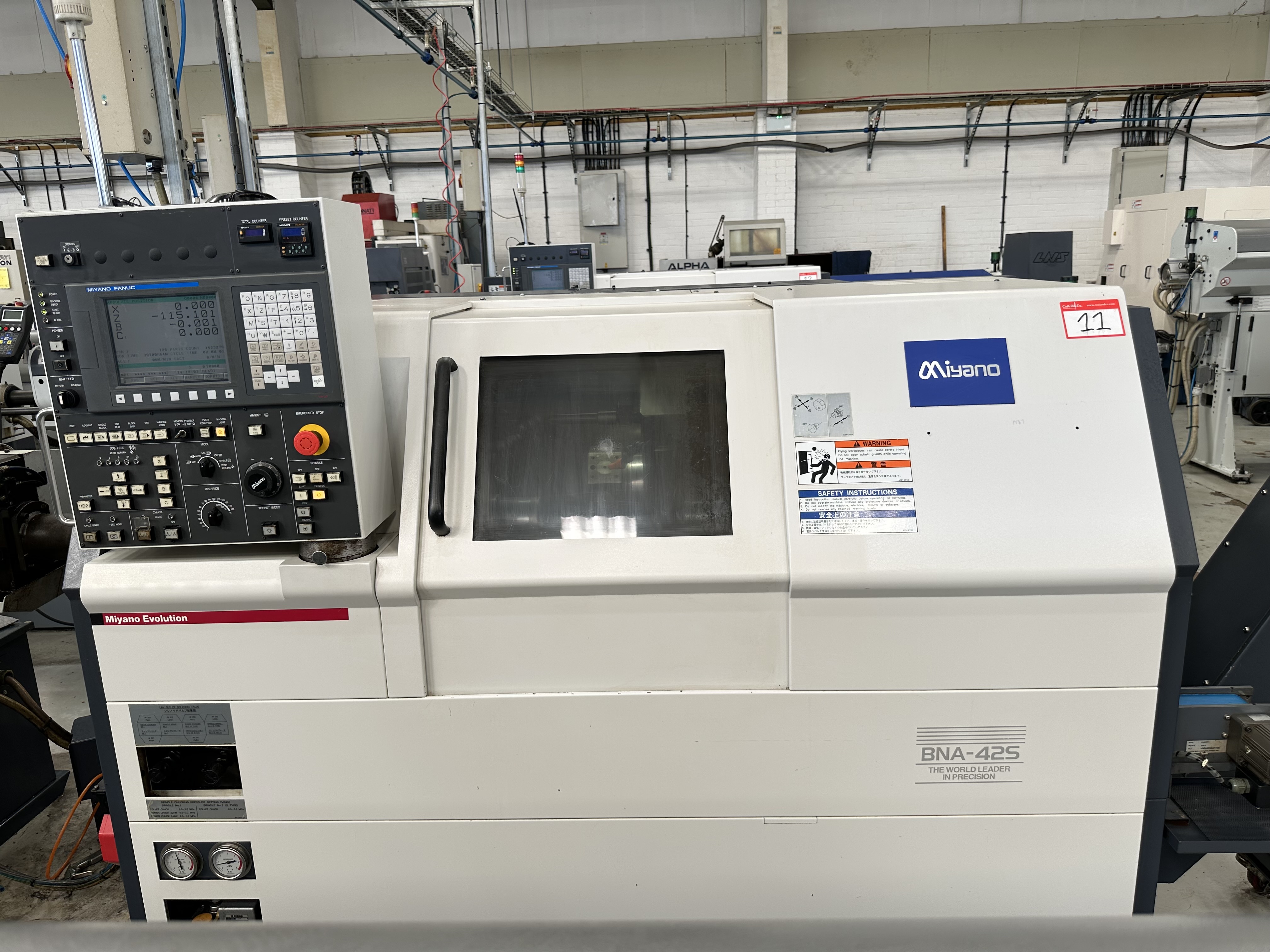 Miyano BNA-42S 5 Axis Machine Fixed Headstock Lathe with Fanuc Oi-TD CNC Control (2011)