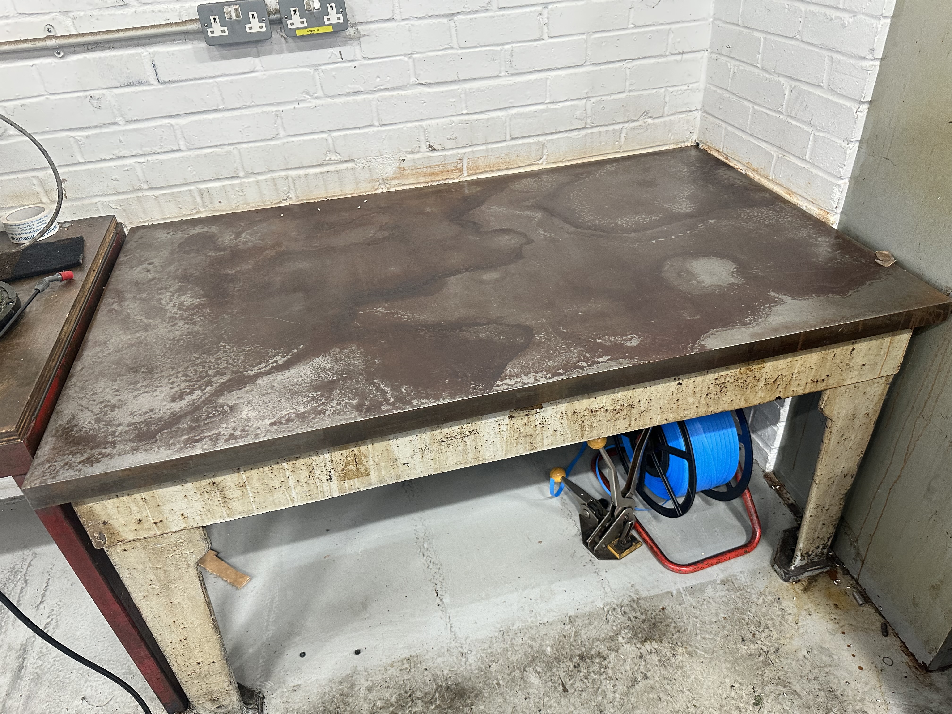Steel Marking Out Table with Wooden Top 