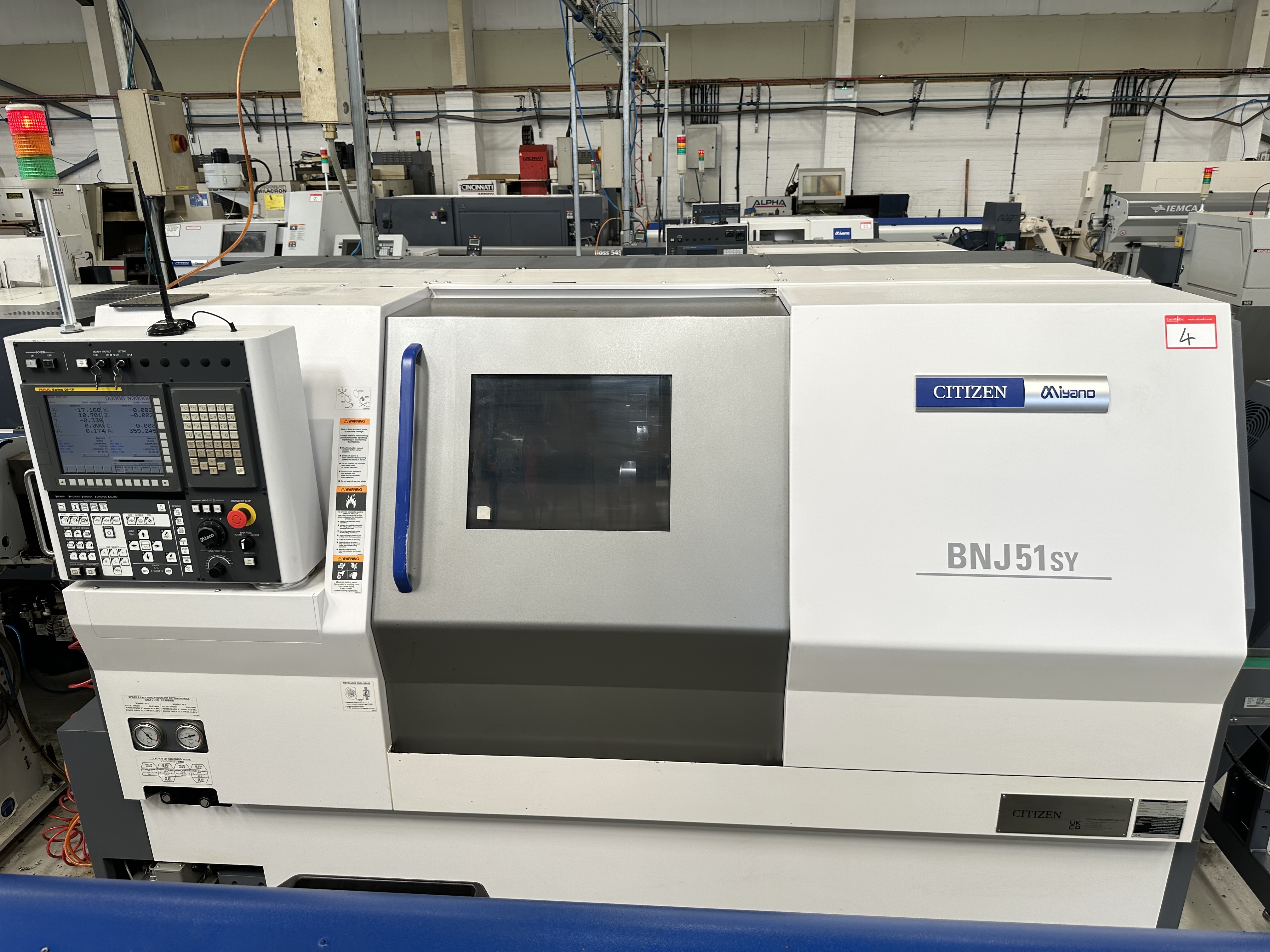 Citizen Miyano BNJ-51SY6 5 Axis Fixed Headstock Lathe with Fanuc Oi-TF Control (2021)
