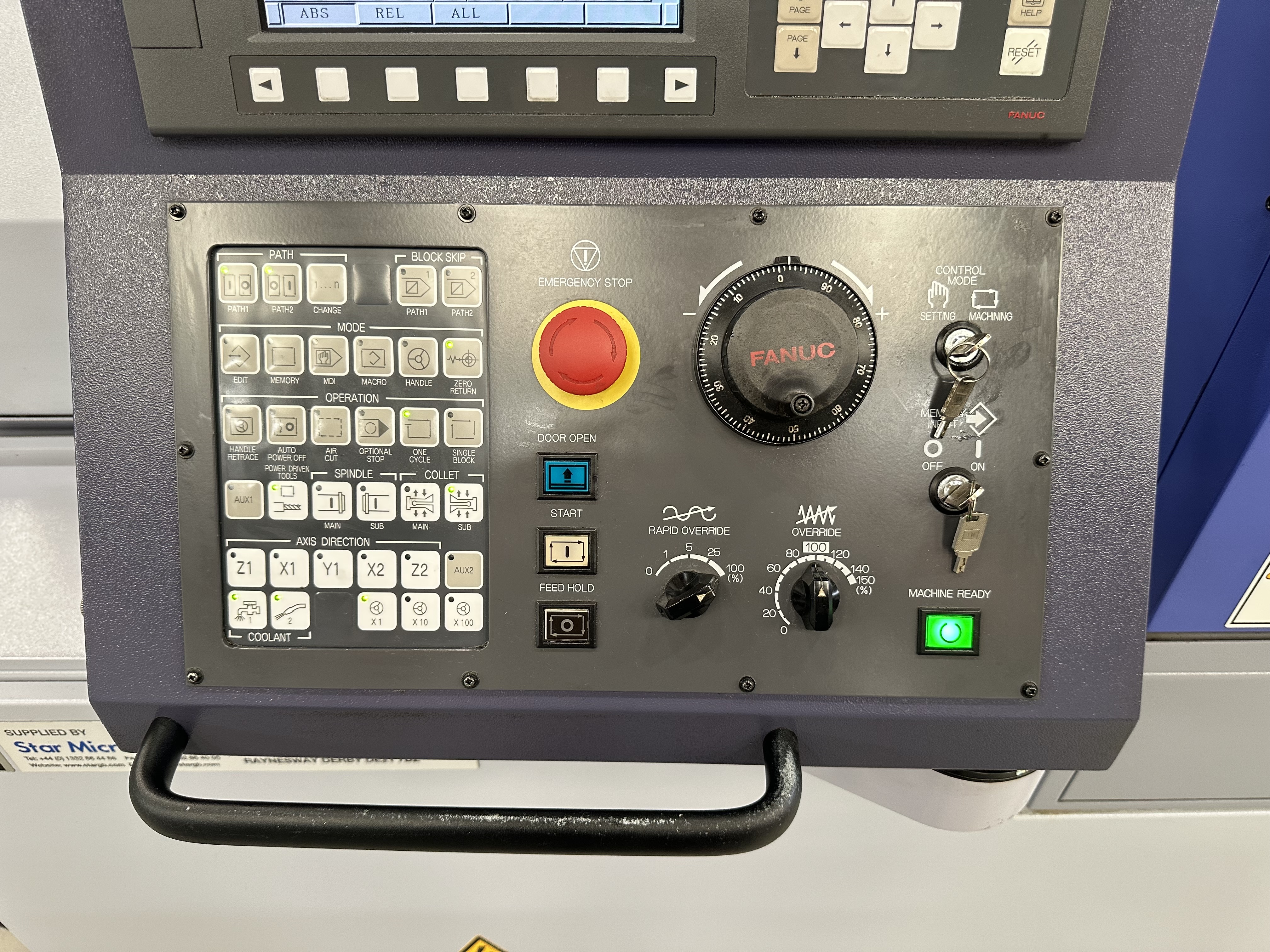 Star SB-20R Type G CNC Sliding Head Lathe with Fanuc Series Oi-TF CNC Control (2020)