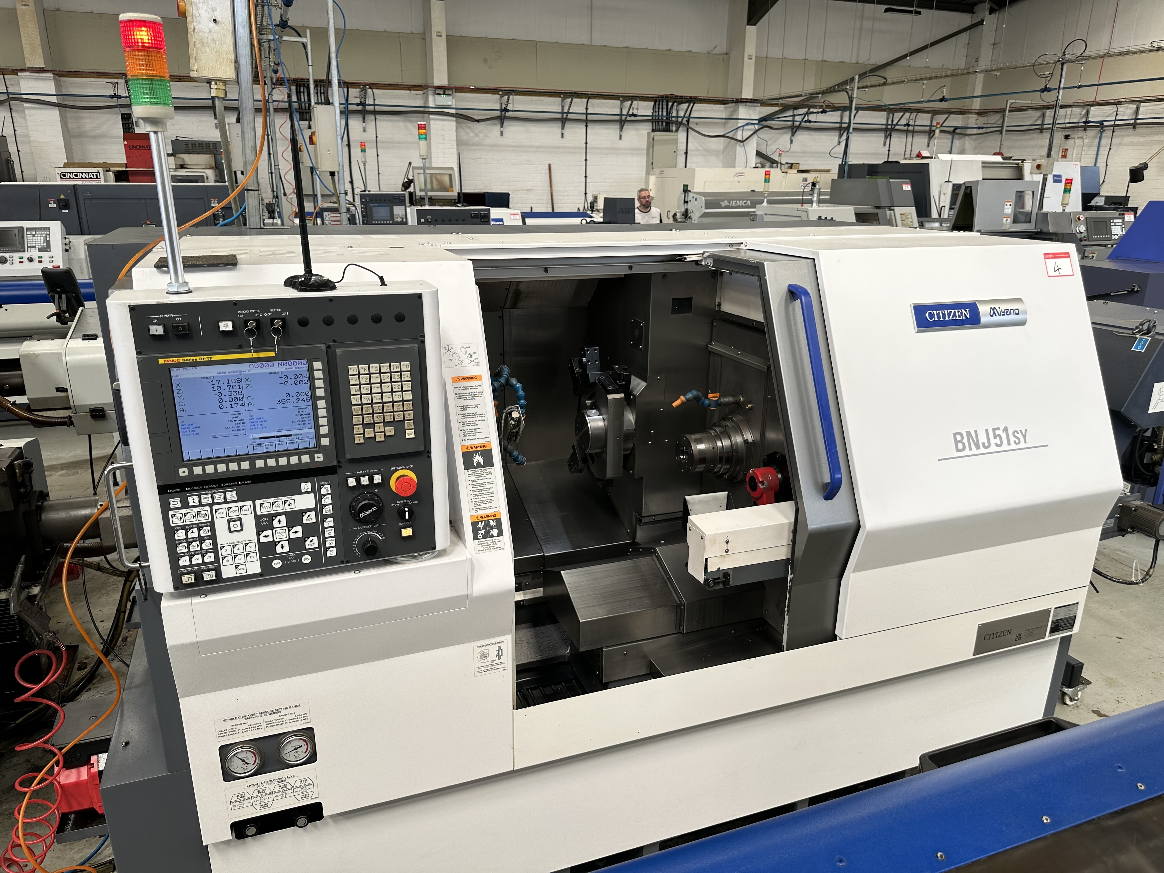 Citizen Miyano BNJ-51SY6 5 Axis Fixed Headstock Lathe with Fanuc Oi-TF Control (2021)
