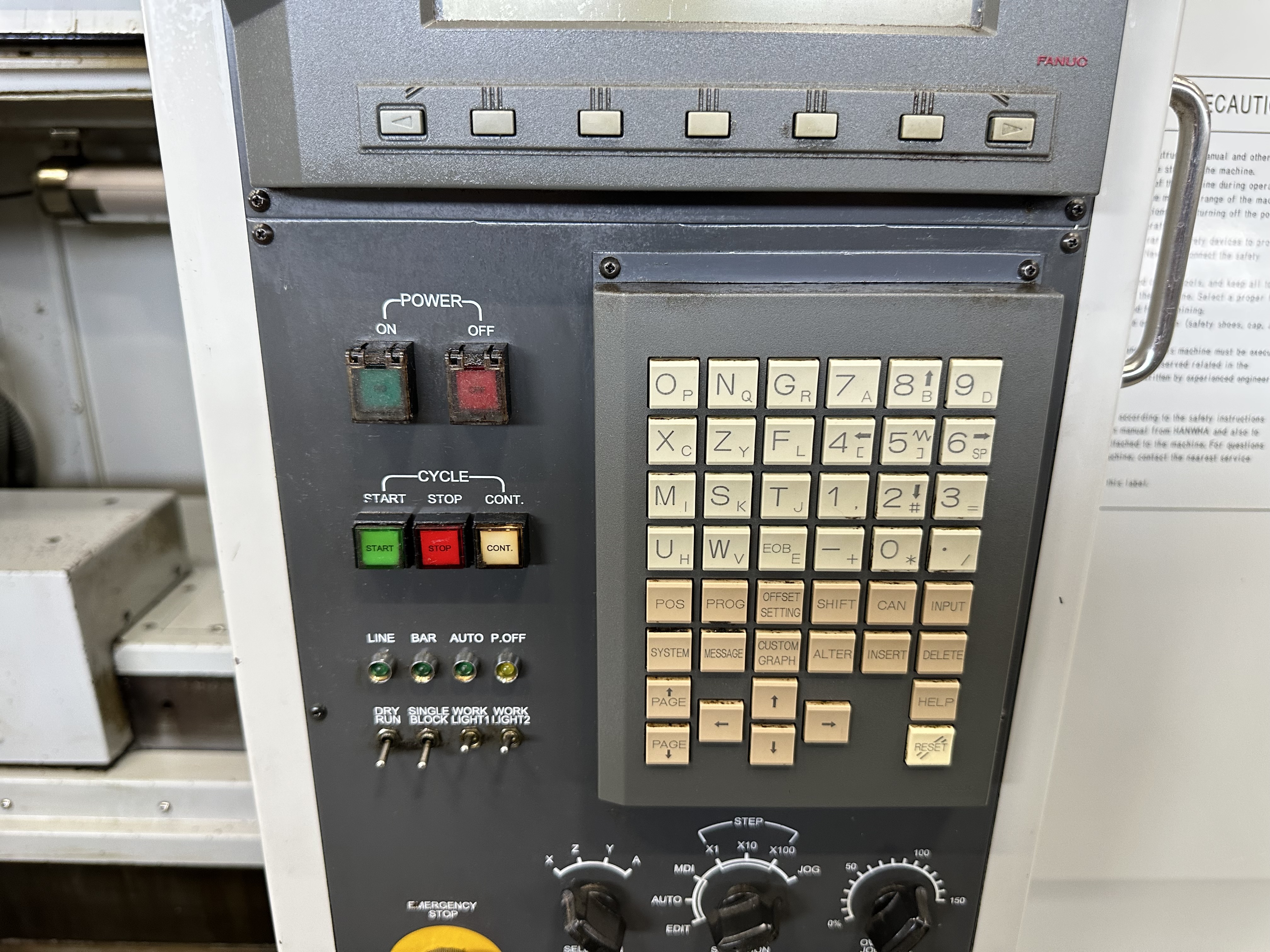 Hanwha SL12S Sliding Head Lathe 5 Axis Machine with Fanuc Series 18i-T CNC Control (2003)