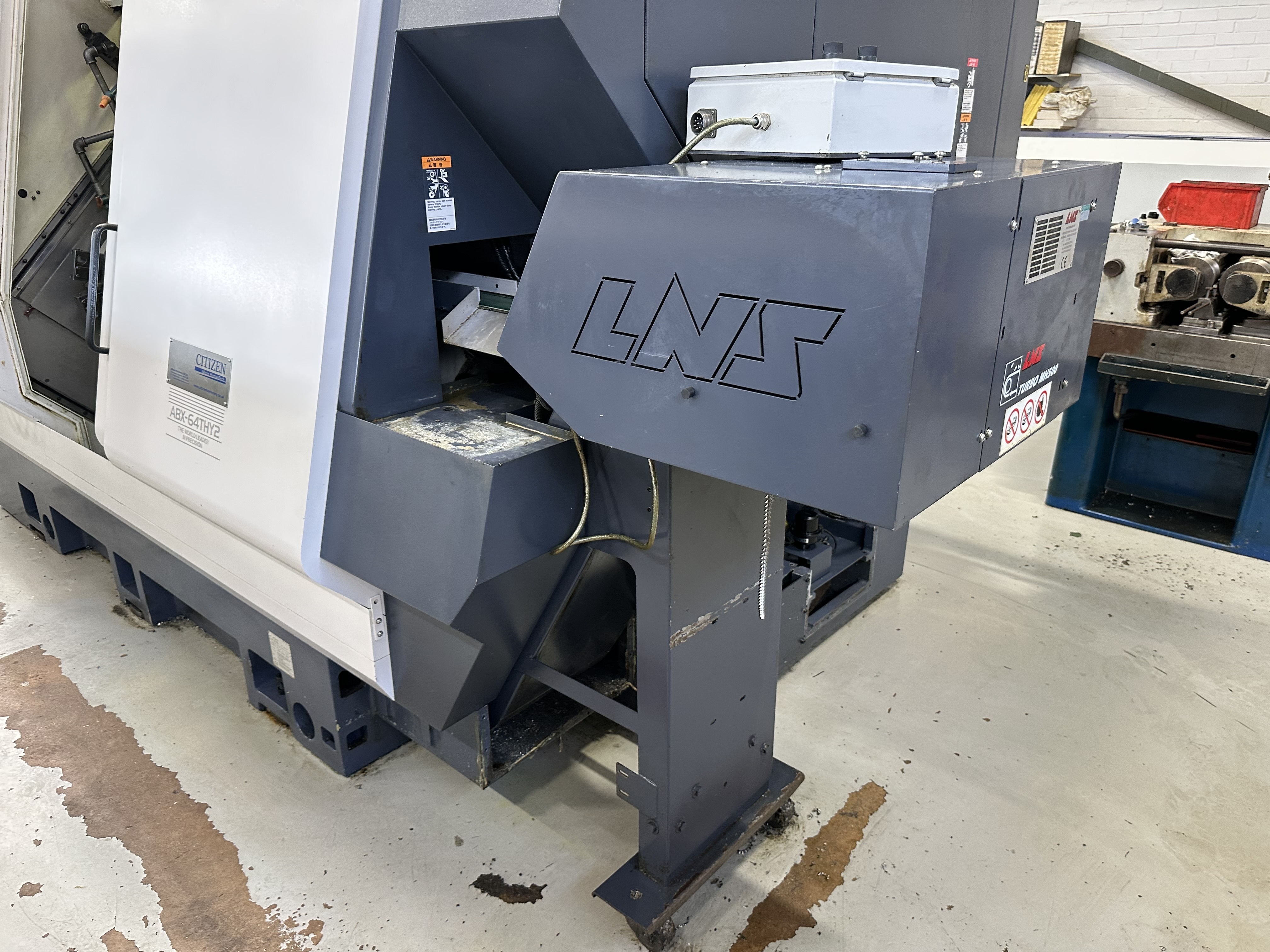 Miyano ABX-64THY2 Twin Spindle Fixed Head Stock Lathe with Fanuc Series 31i Model B CNC Control (2014)