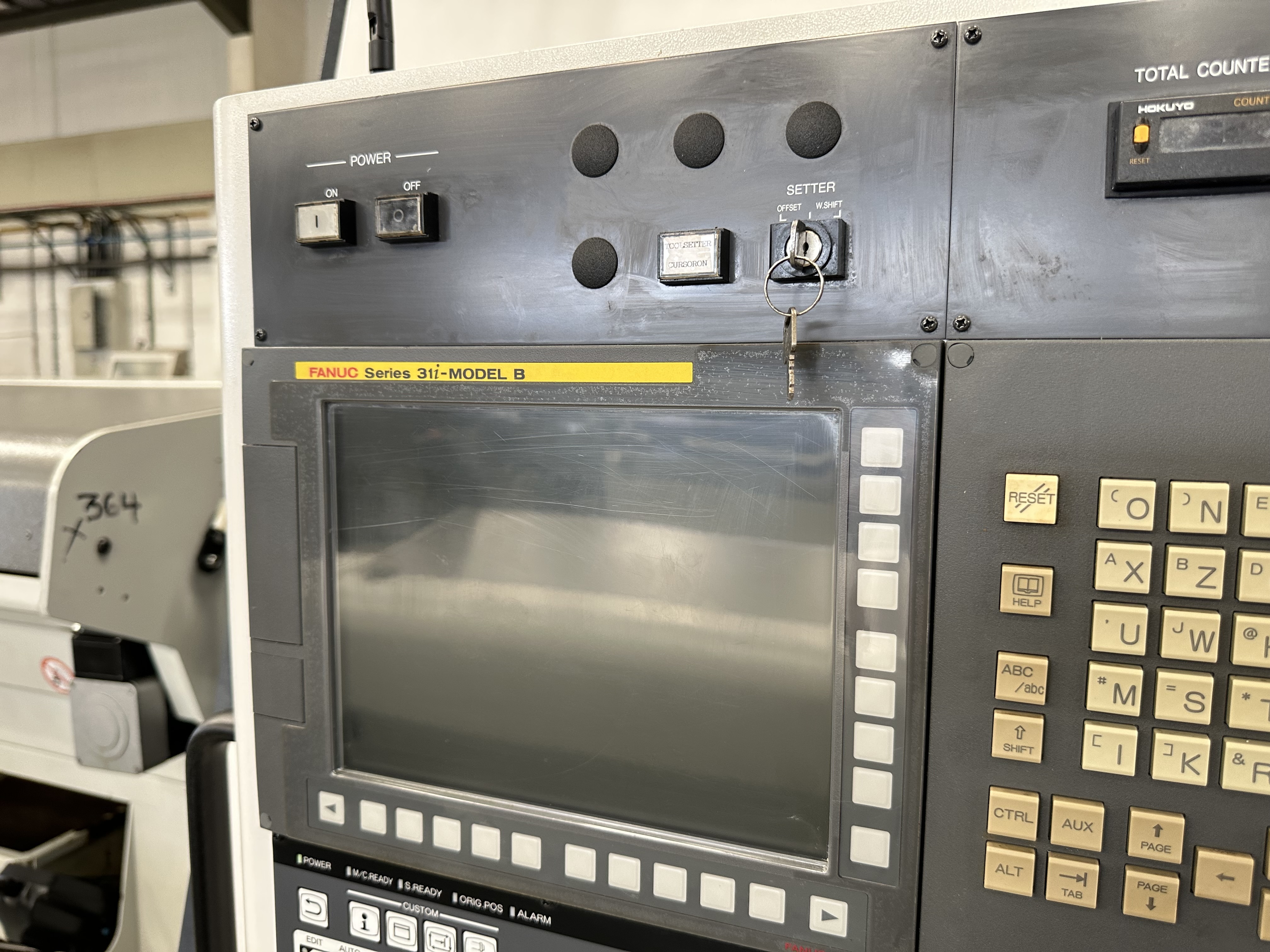 Miyano ABX-64THY2 Twin Spindle Fixed Head Stock Lathe with Fanuc Series 31i Model B CNC Control (2014)