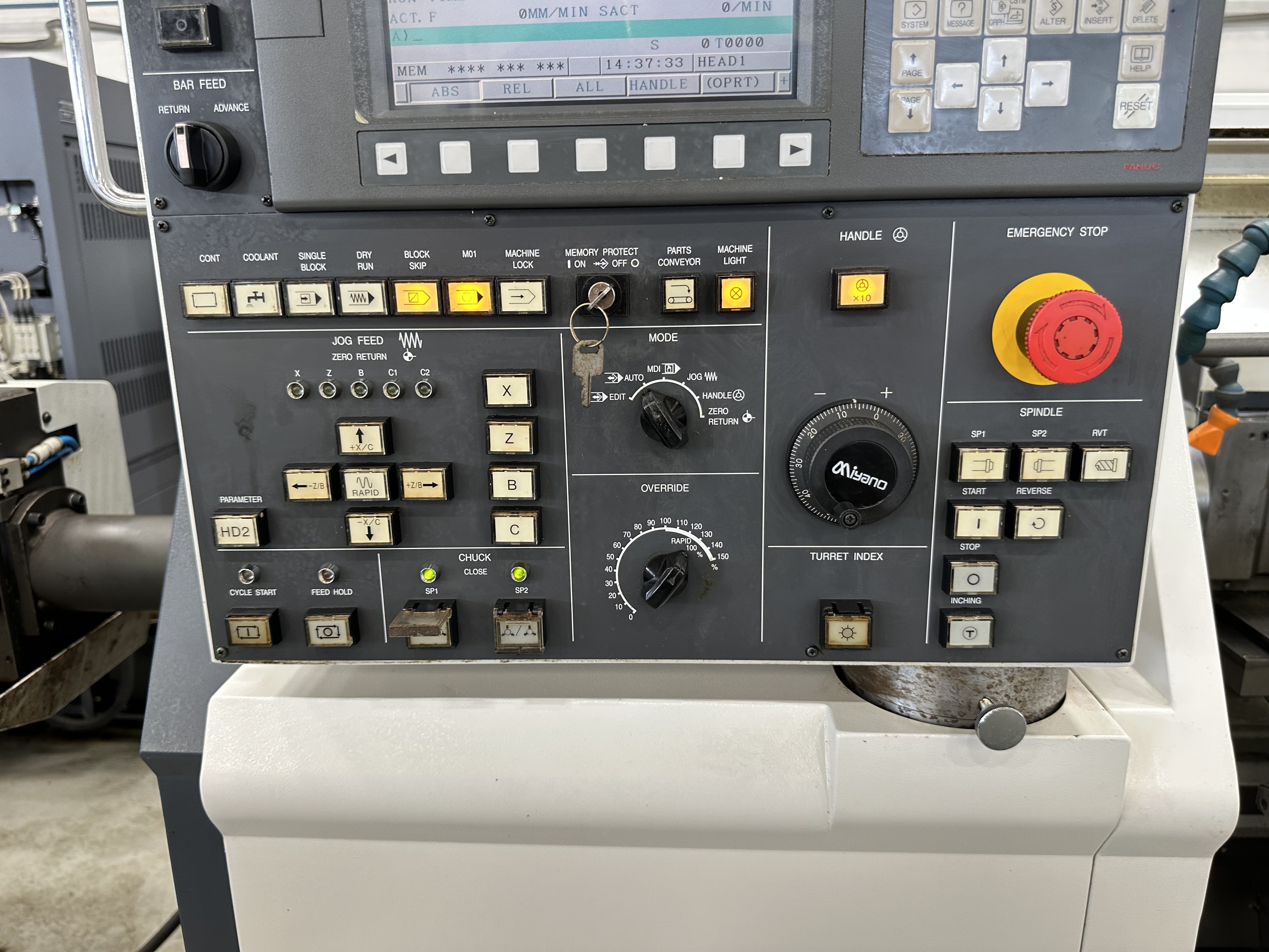 Miyano BNA-42S Fixed Headstock Lathe 5 Axis Machine with Fanuc Oi-TD CNC Control (2010)