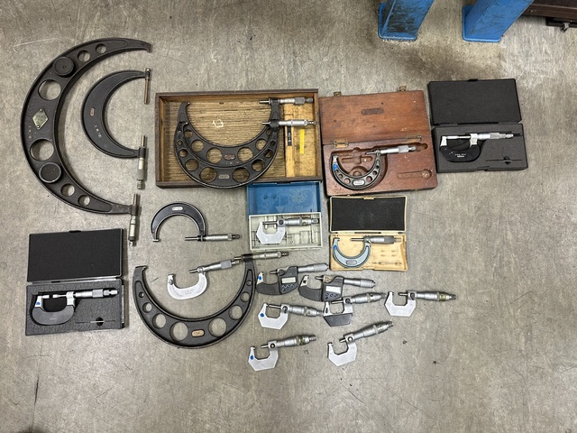 Box of Various Micrometers