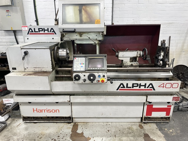 Harrison Alpha 400 CNC Lathe with Harrison Alpha GE Fanuc Control (1995)