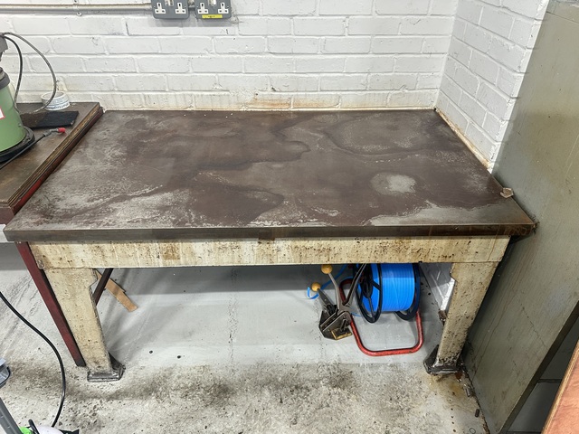 Steel Marking Out Table with Wooden Top 