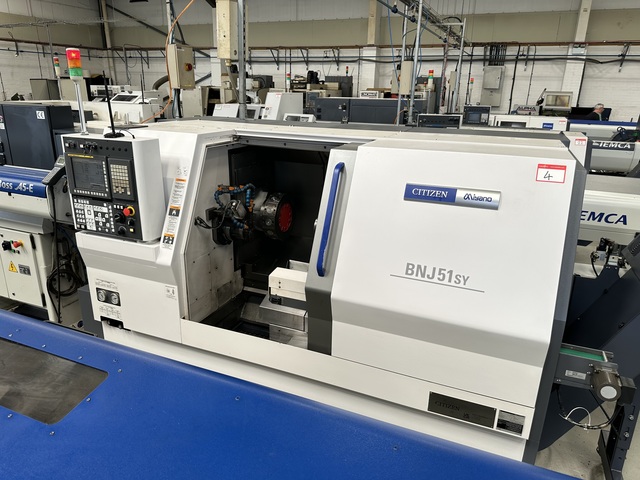 Citizen Miyano BNJ-51SY6 5 Axis Fixed Headstock Lathe with Fanuc Oi-TF Control (2021)
