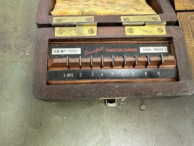 (2) x Sets of Grade 1 Tungsten Carbide Slip Gauges