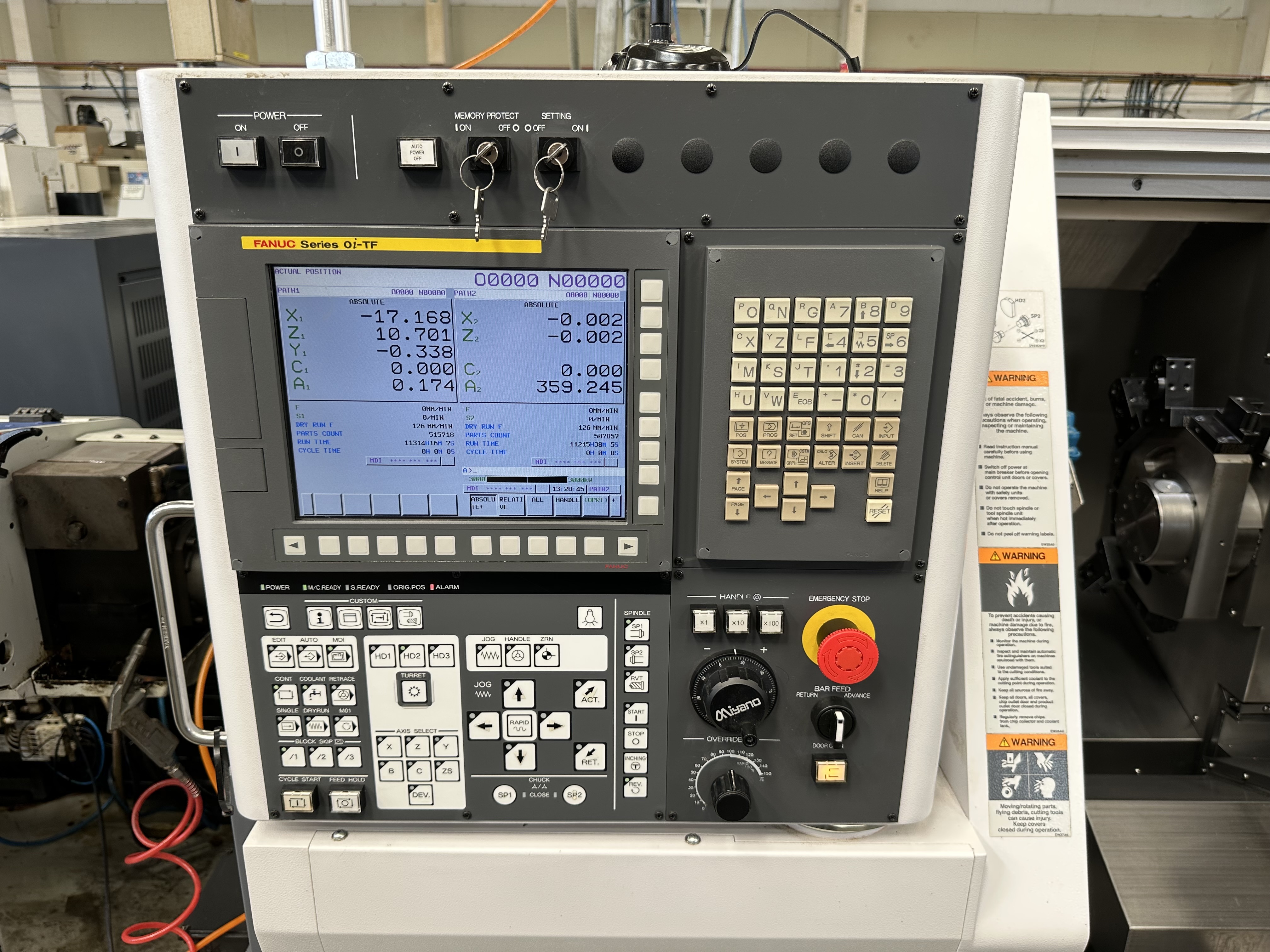 Citizen Miyano BNJ-51SY6 5 Axis Fixed Headstock Lathe with Fanuc Oi-TF Control (2021)
