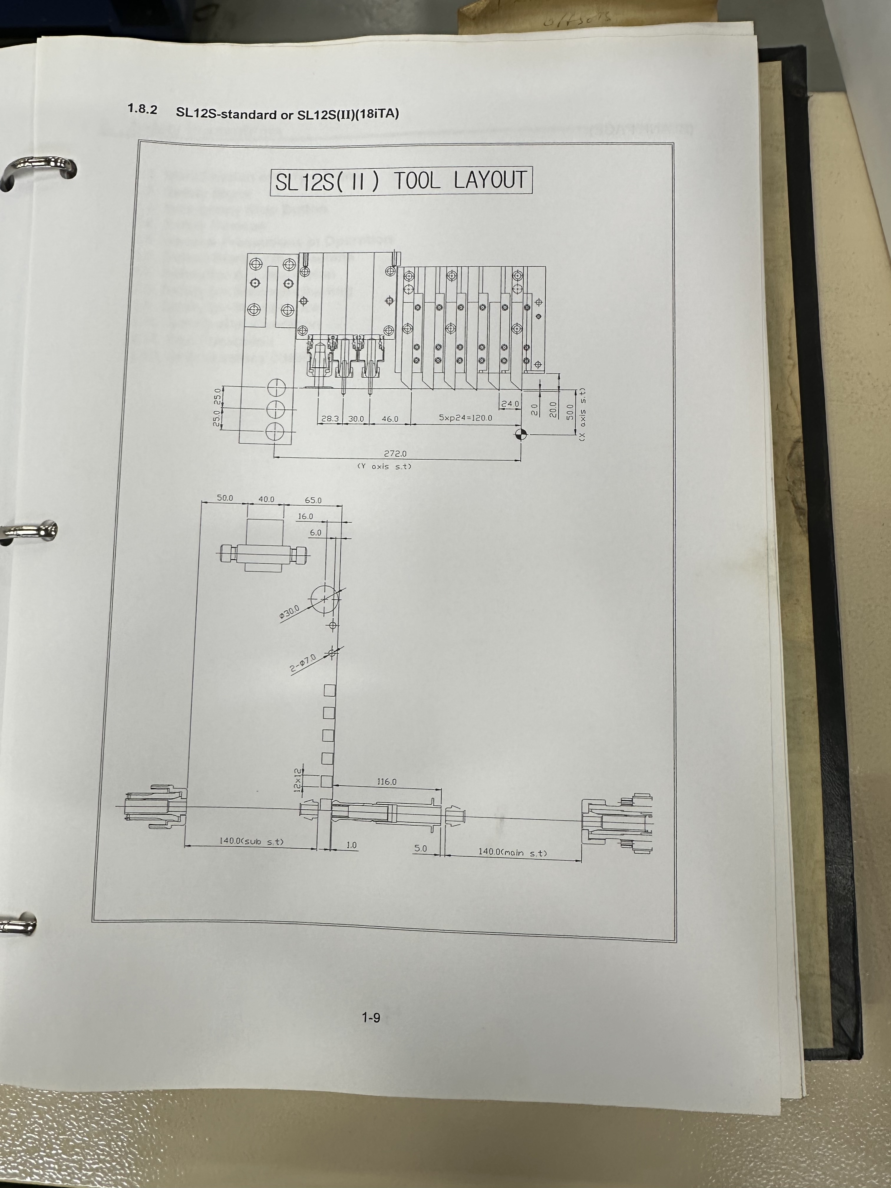 Hanwha SL12S Sliding Head Lathe 5 Axis Machine with Fanuc Series 18i-T CNC Control (2003)