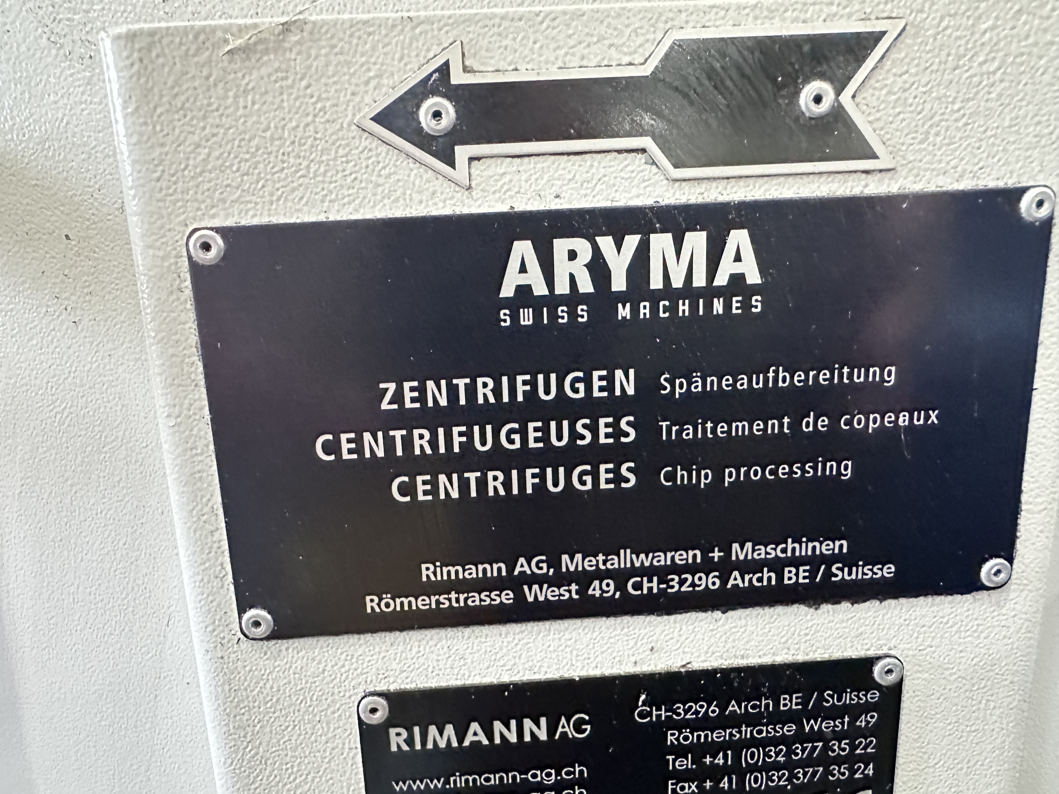 Aryma Centrifugal Parts Oil Spinner, 400mm Basket, Model 41 - 2K (2018)