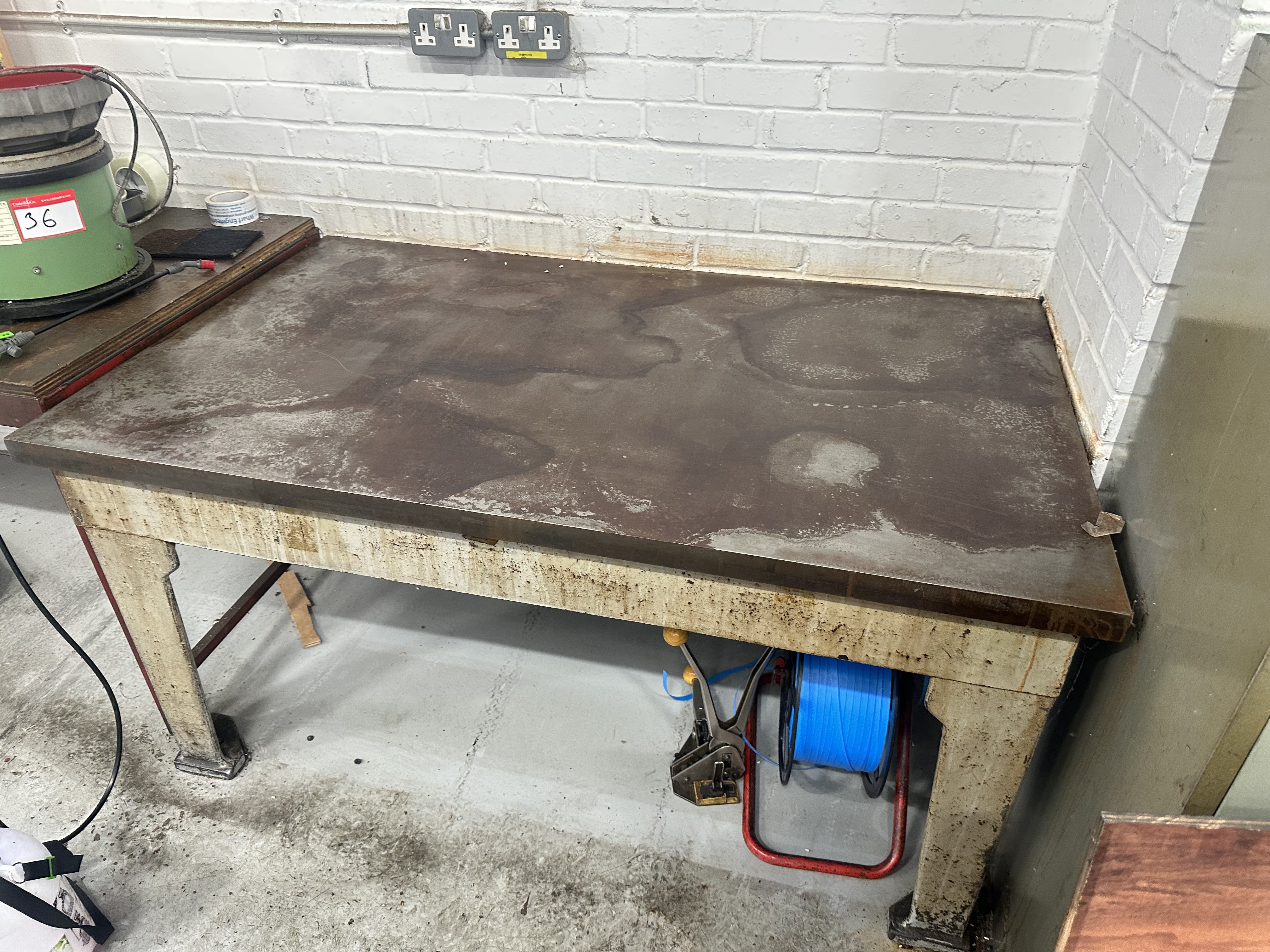 Steel Marking Out Table with Wooden Top 