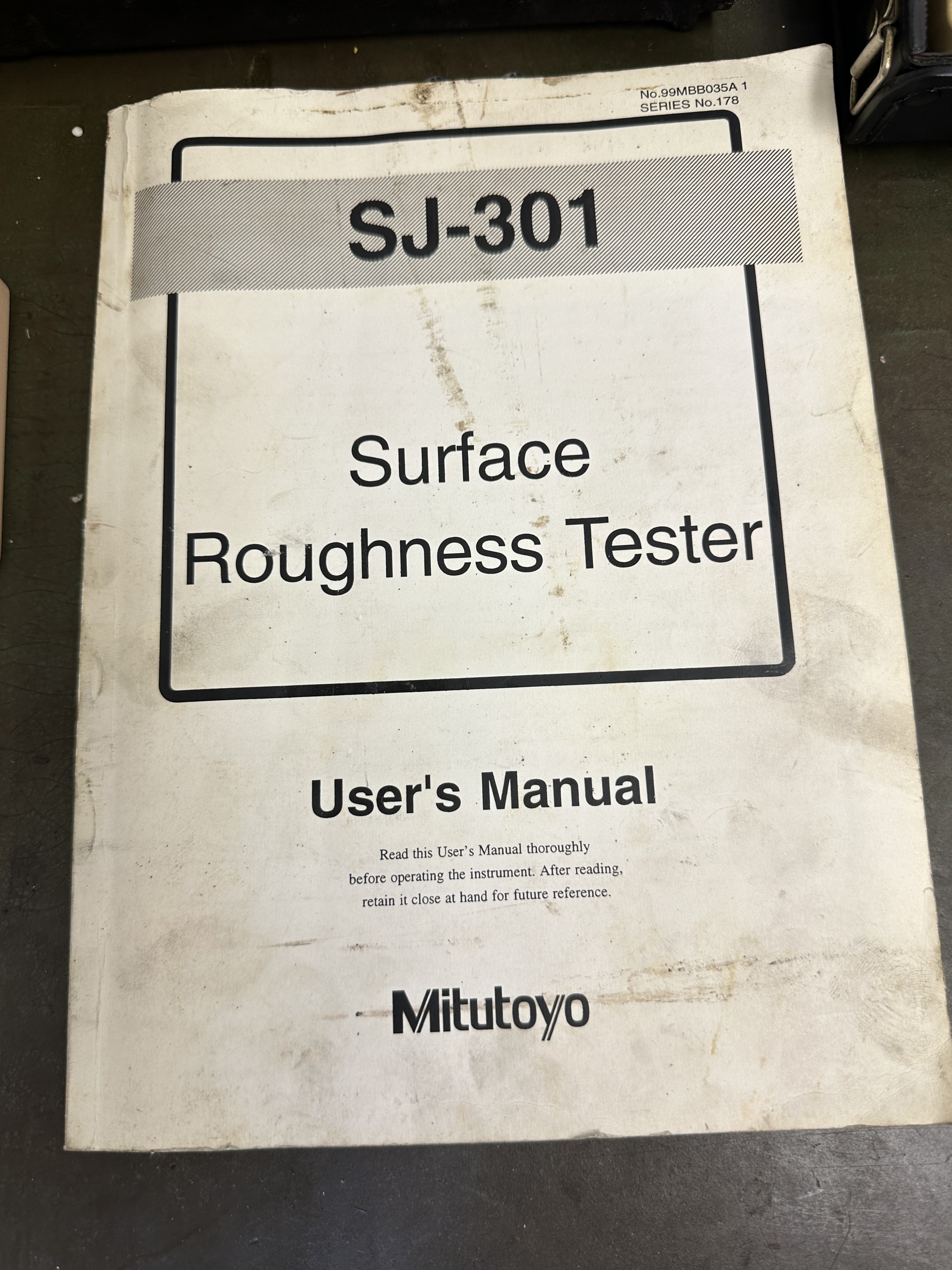 Mitutoyo SJ301 Surface Roughness Tester. S/No. 13071