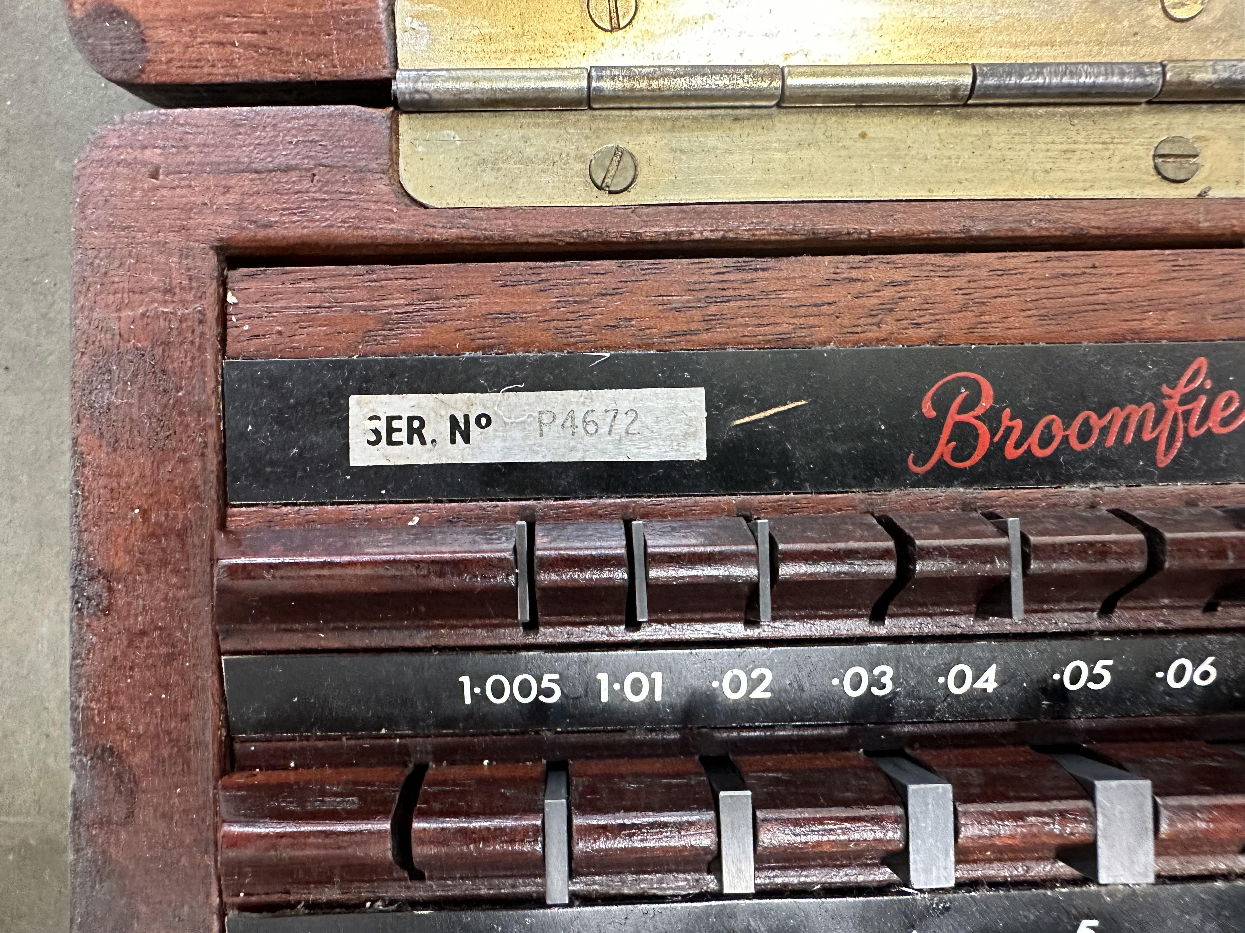 Set of Grade 0 Broomfield Metric Tungsten Carbide Slip Gauges