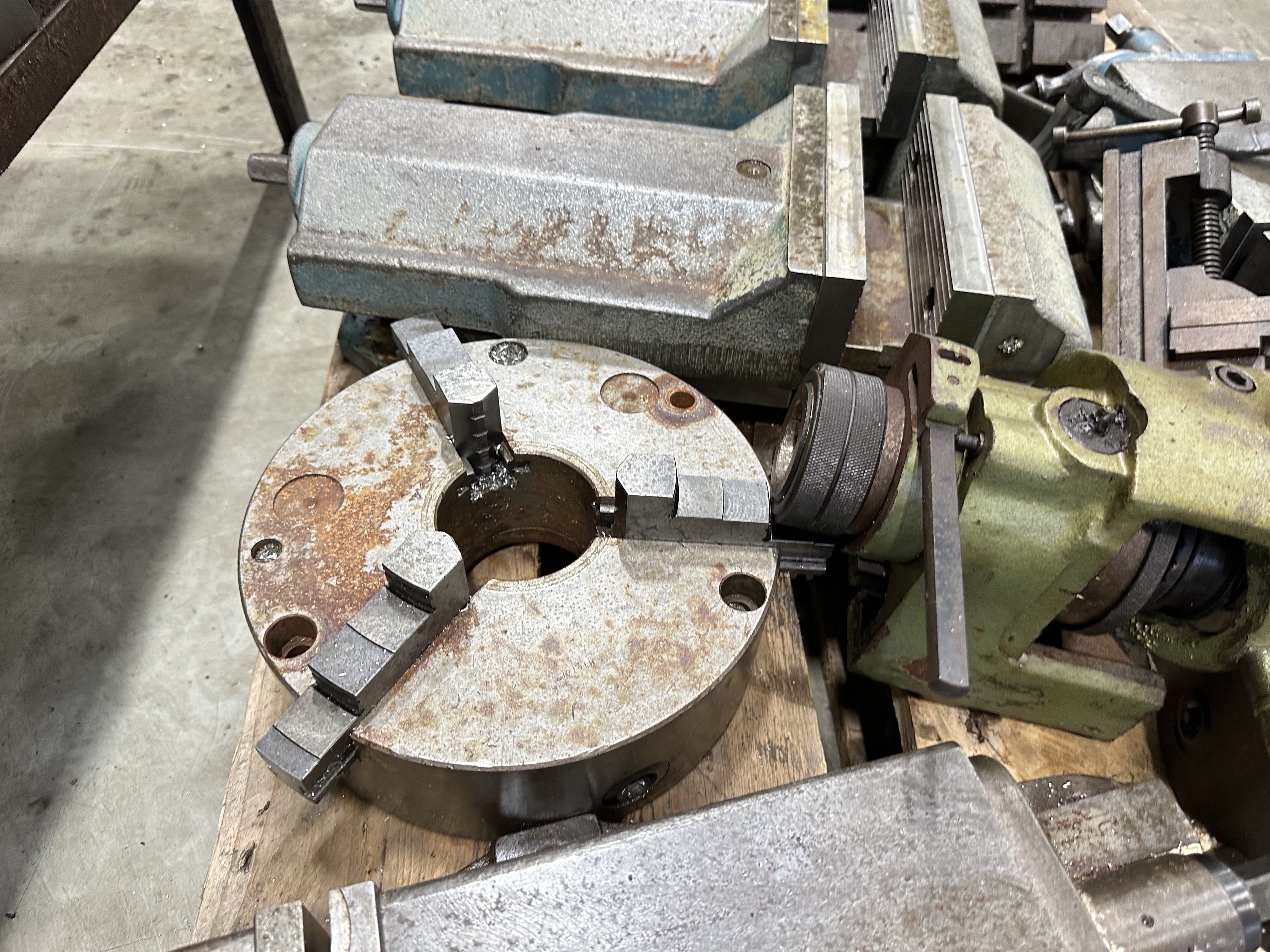 Pallet of Various Work Holding Equipment