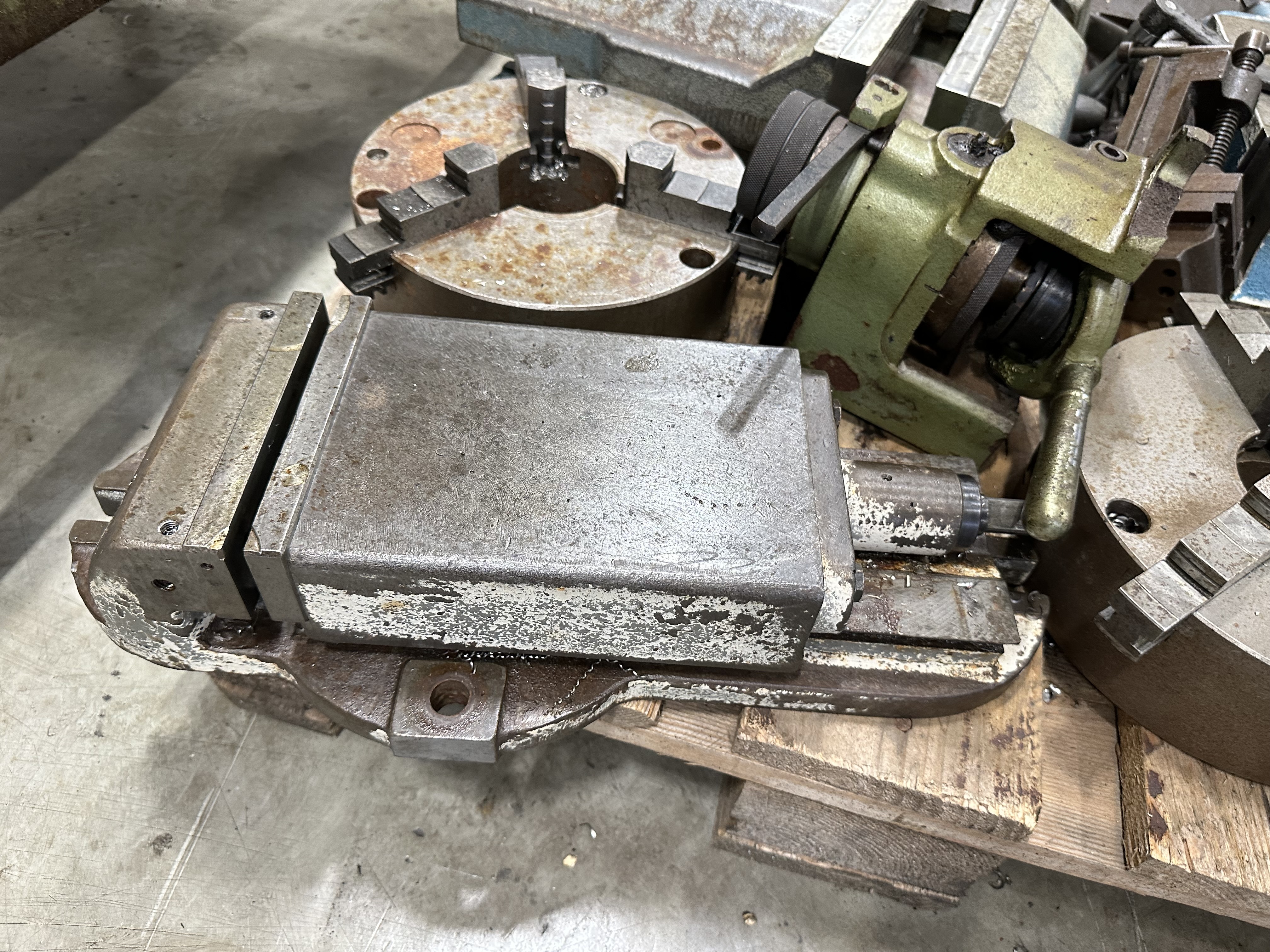 Pallet of Various Work Holding Equipment