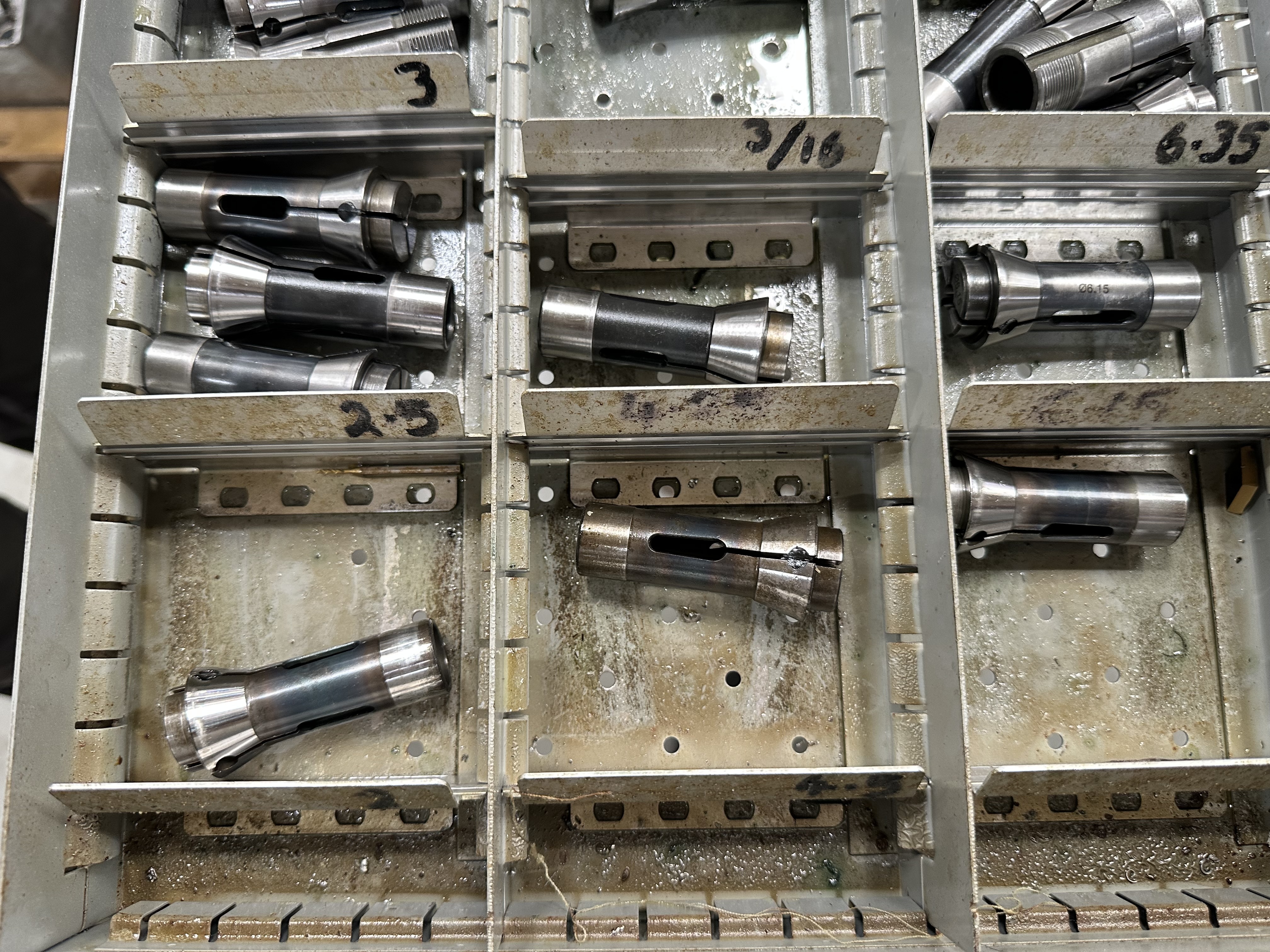 Collets and Guides for K16 Machine