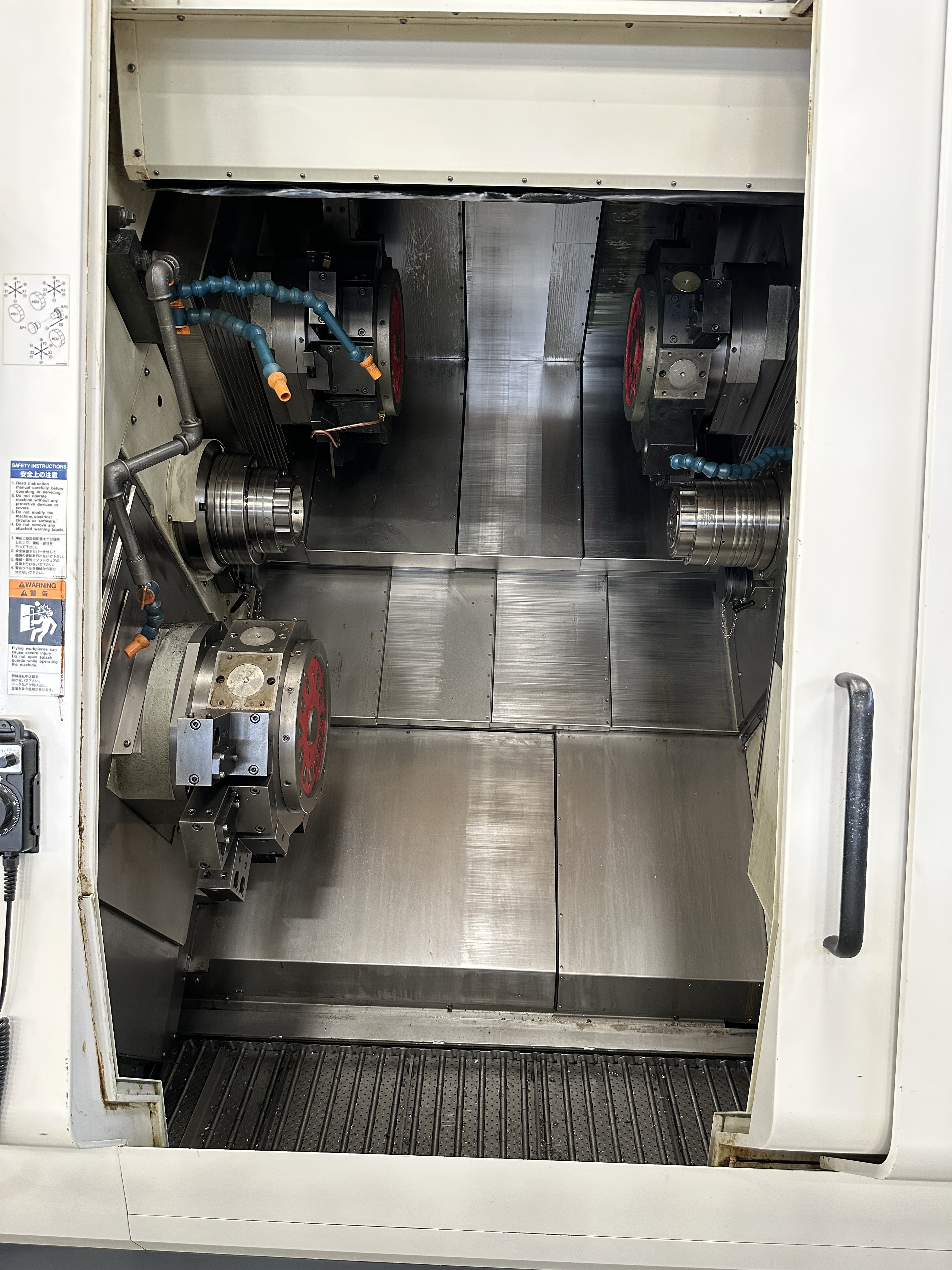 Miyano ABX-64THY2 Twin Spindle Fixed Head Stock Lathe with Fanuc Series 31i Model B CNC Control (2014)