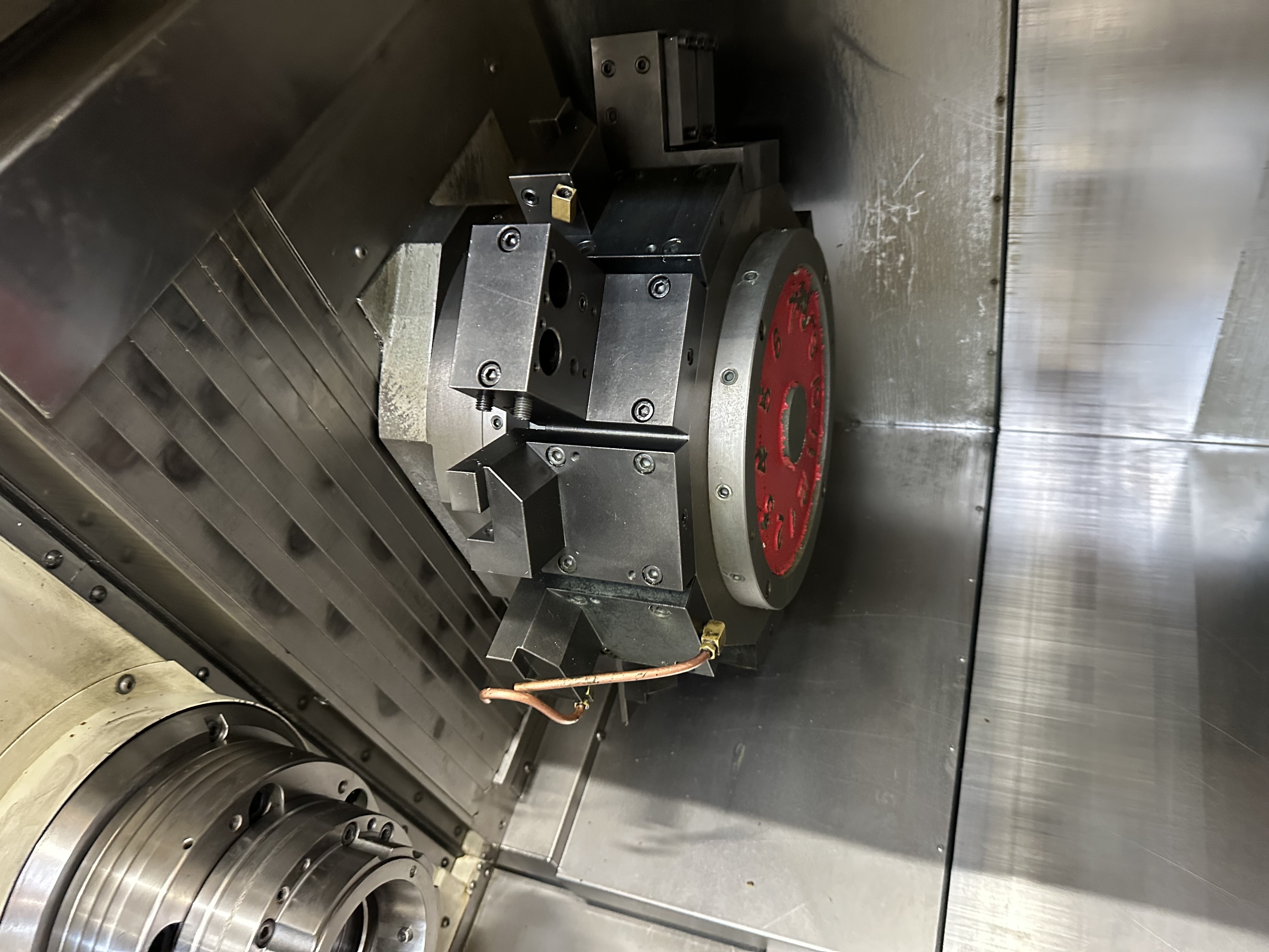 Miyano ABX-64THY2 Twin Spindle Fixed Head Stock Lathe with Fanuc Series 31i Model B CNC Control (2014)