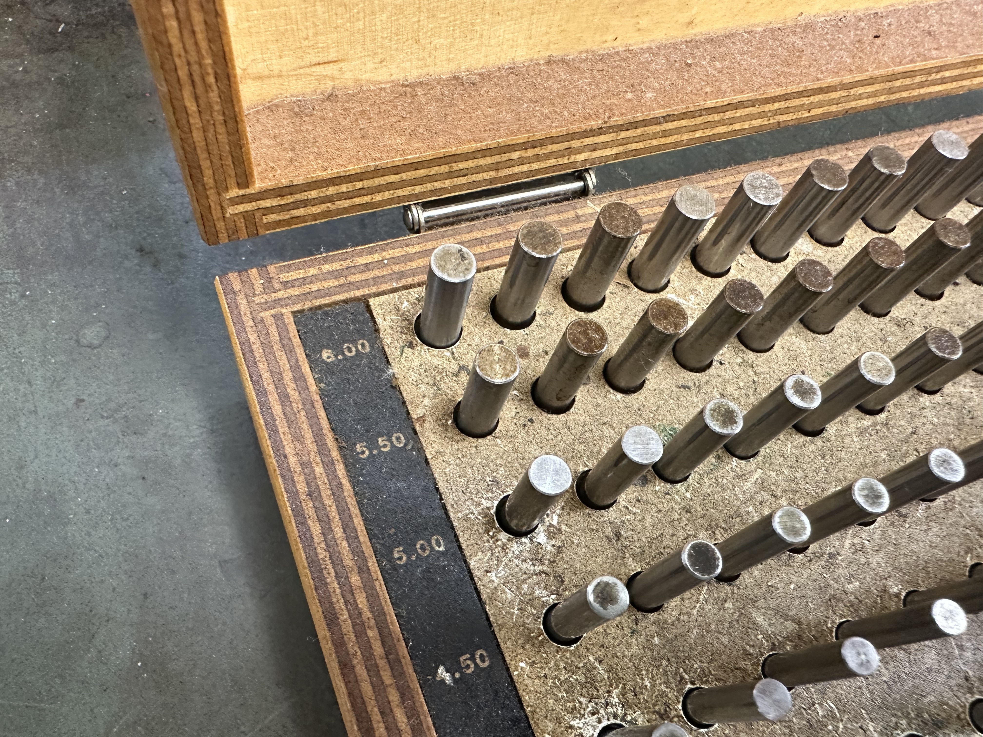 Yorkshire Precision Pin Gauge Set 0 - 6mm