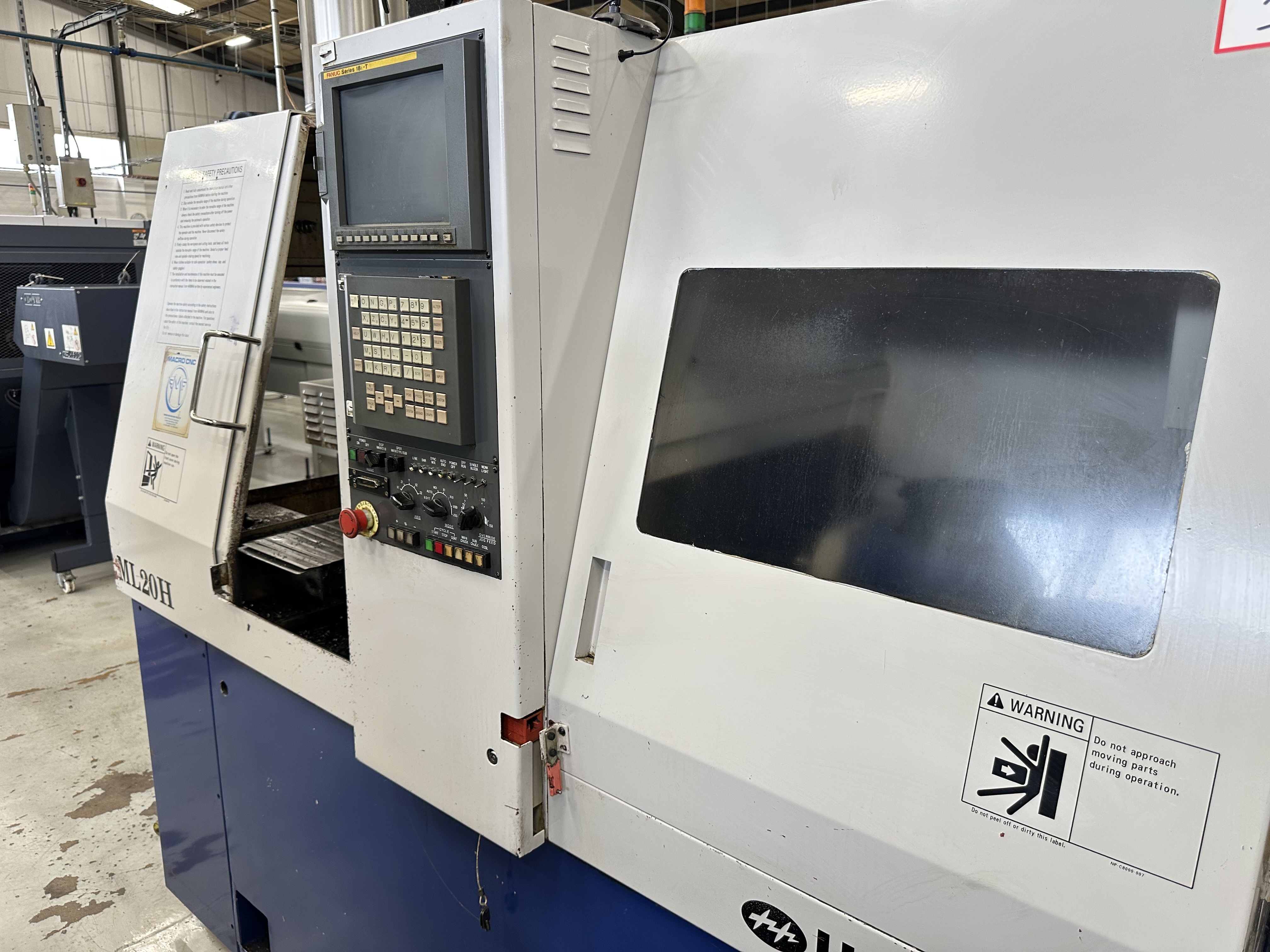 Hanwha ML20H Sliding Head Lathe 6 Axis with Fanuc Series18i-T CNC Control (2001)