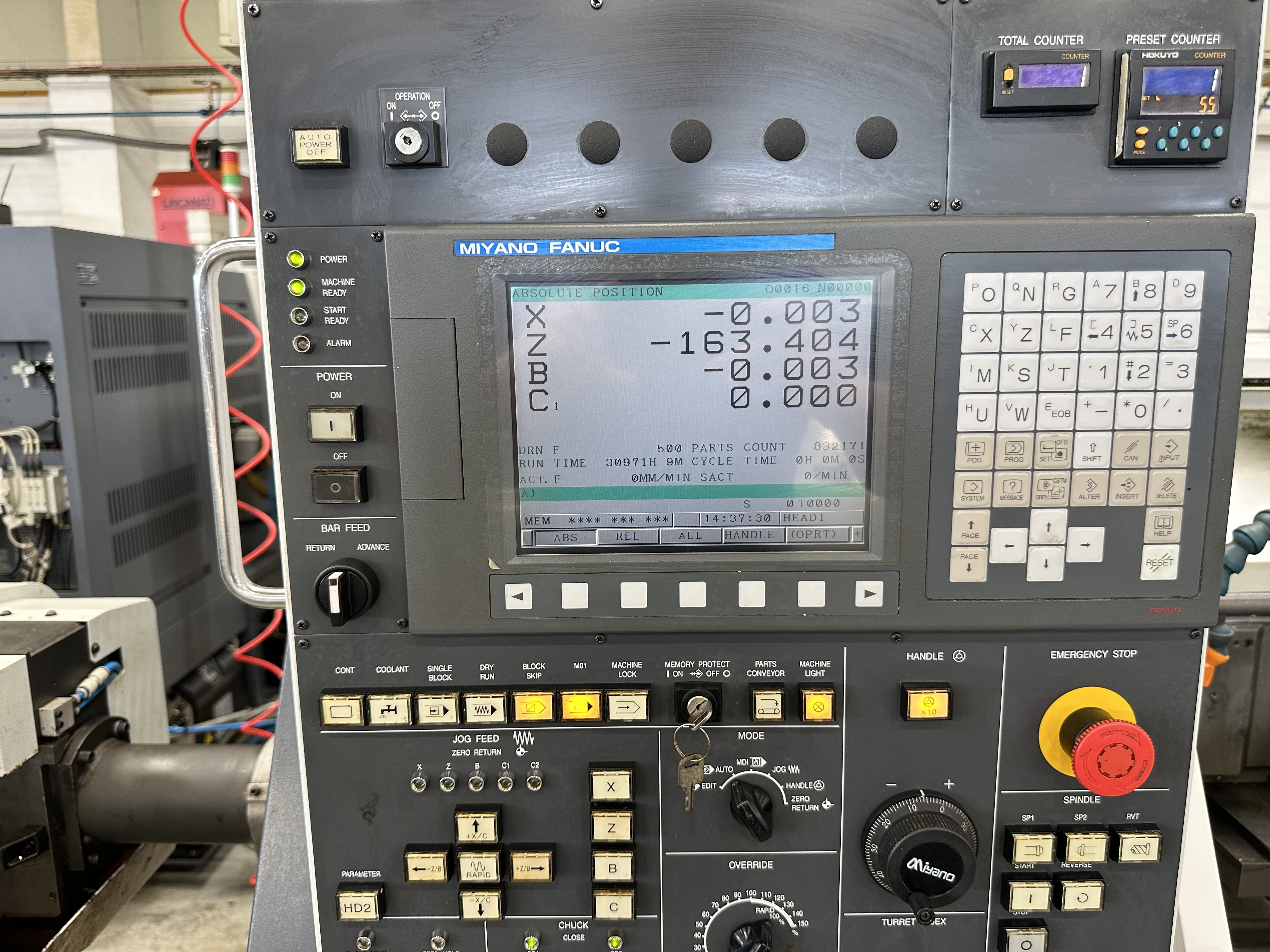 Miyano BNA-42S Fixed Headstock Lathe 5 Axis Machine with Fanuc Oi-TD CNC Control (2010)