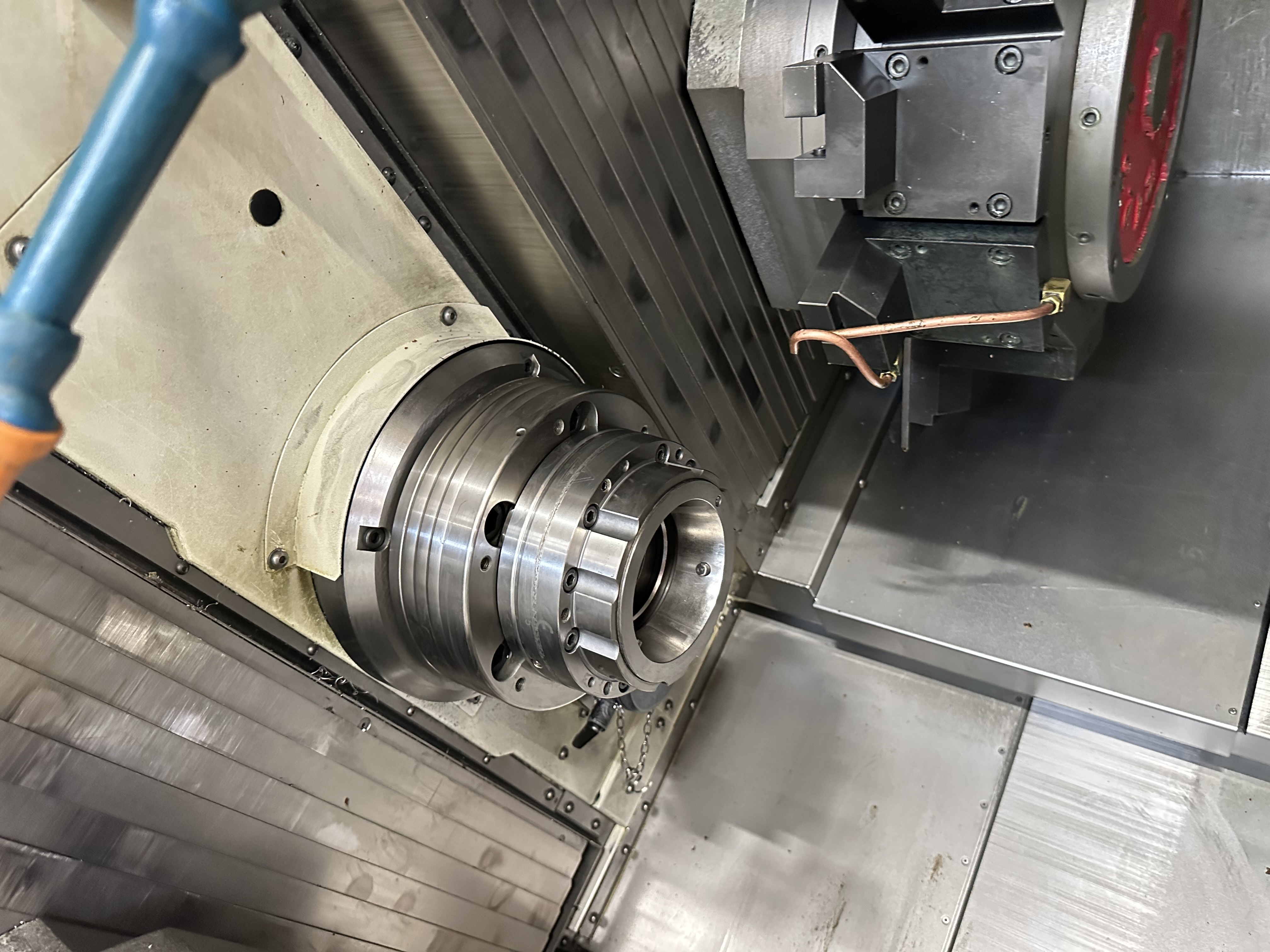 Miyano ABX-64THY2 Twin Spindle Fixed Head Stock Lathe with Fanuc Series 31i Model B CNC Control (2014)