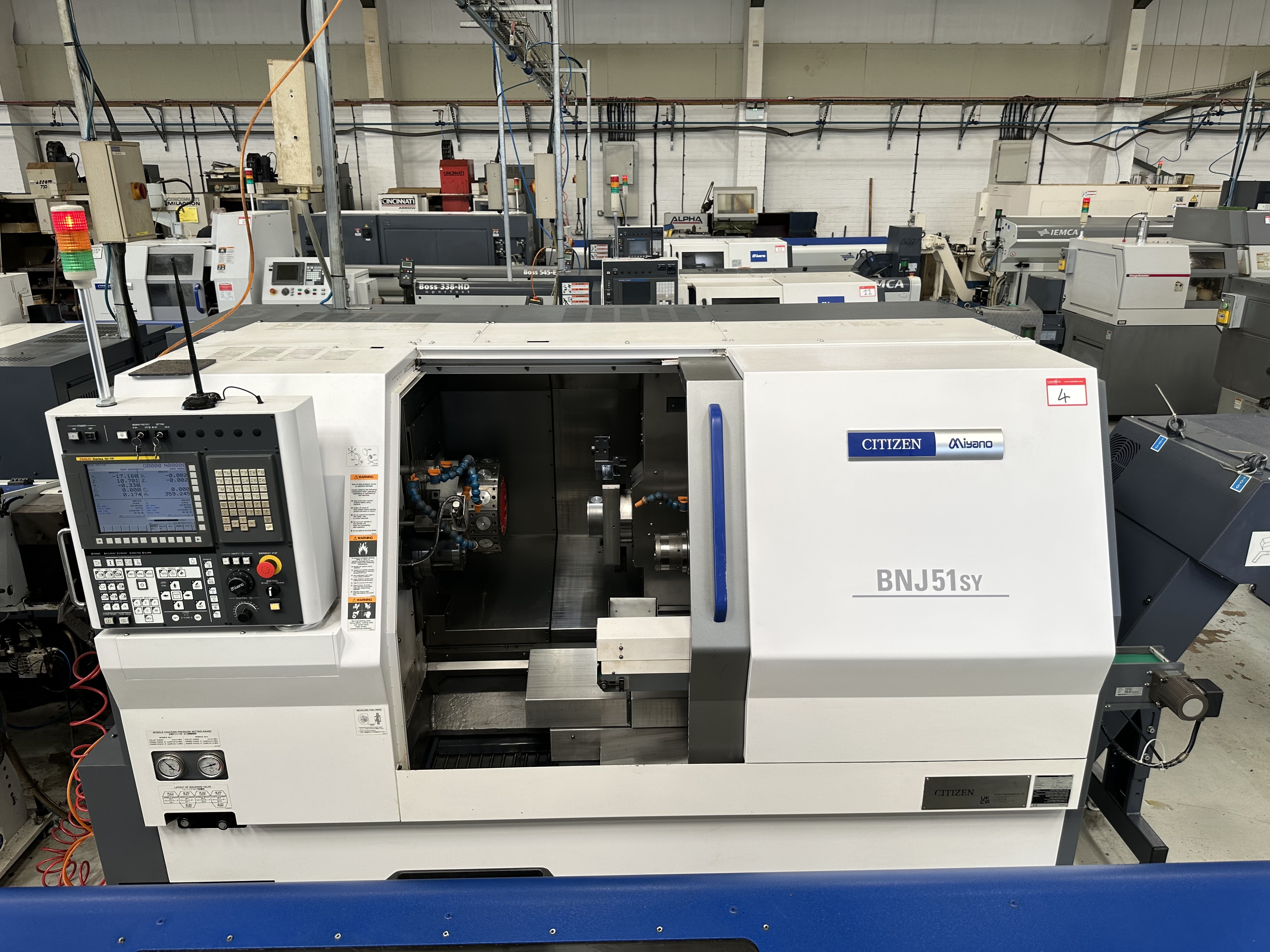 Citizen Miyano BNJ-51SY6 5 Axis Fixed Headstock Lathe with Fanuc Oi-TF Control (2021)