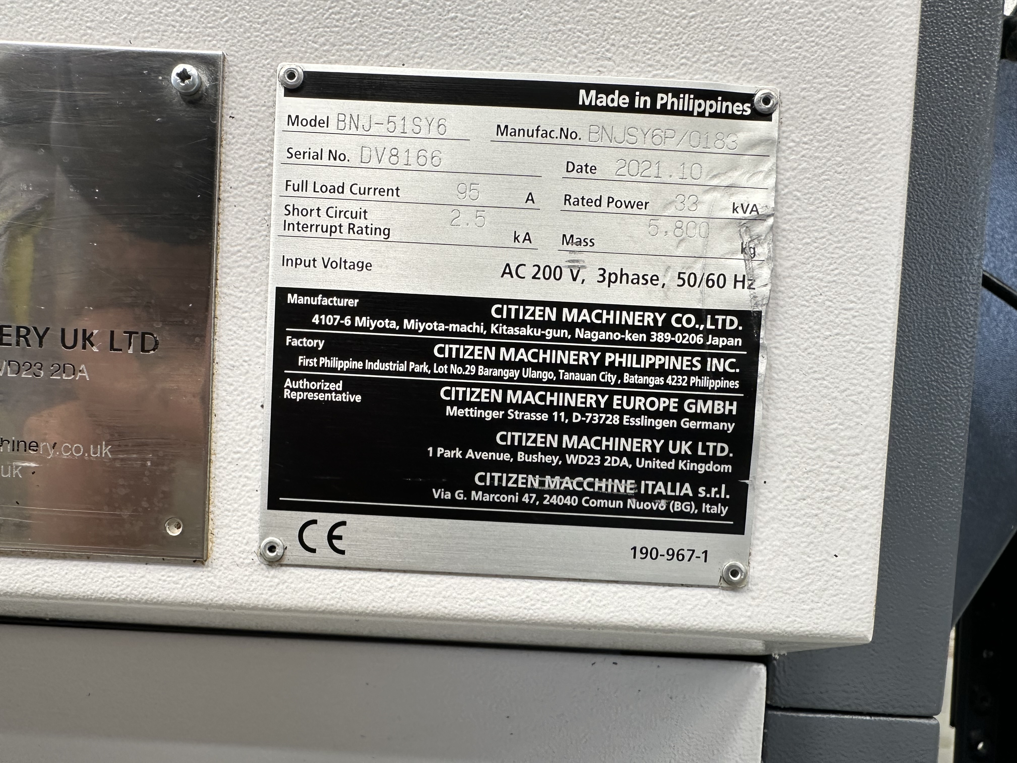 Citizen Miyano BNJ-51SY6 5 Axis Fixed Headstock Lathe with Fanuc Oi-TF Control (2021)