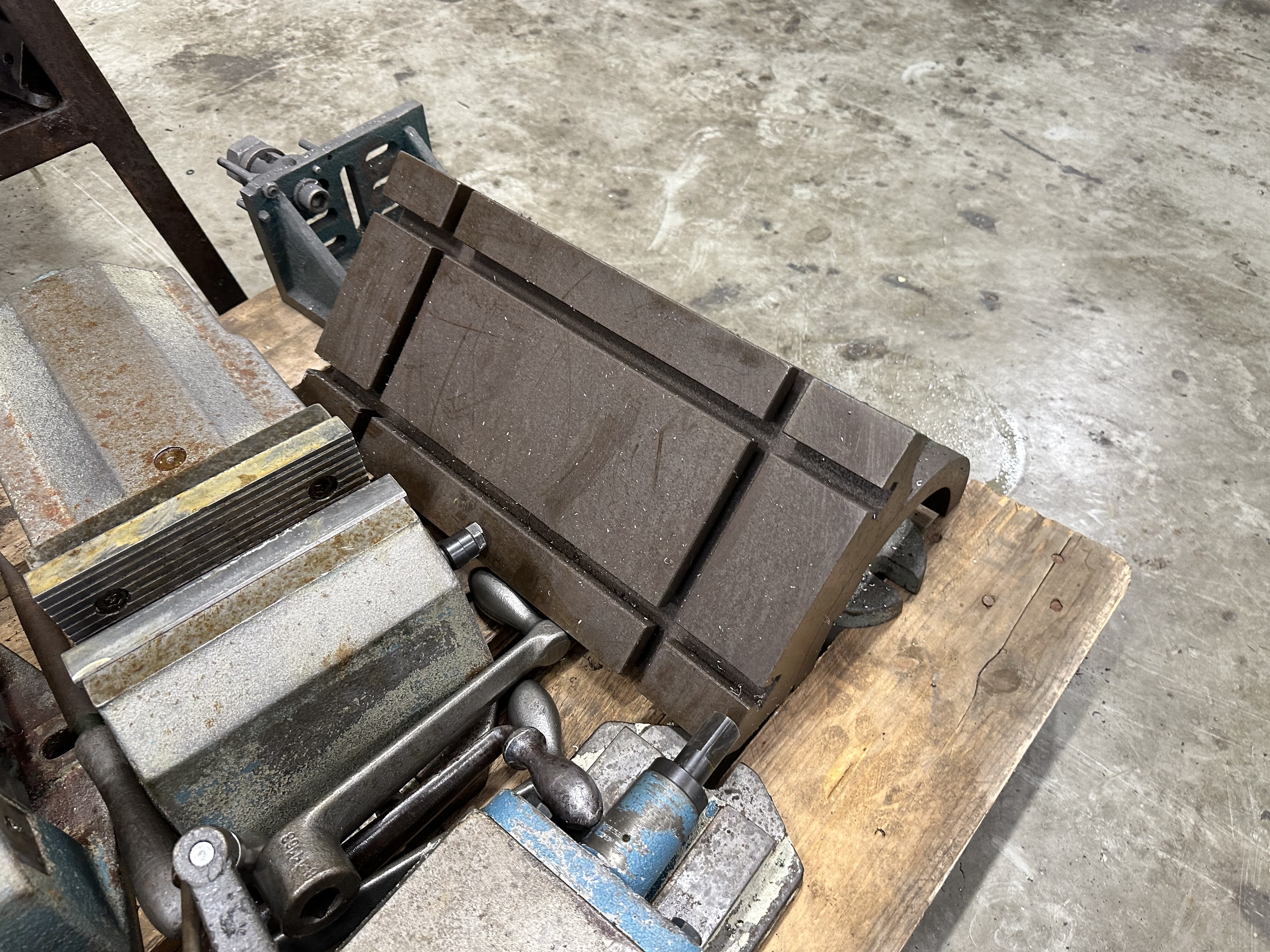 Pallet of Various Work Holding Equipment