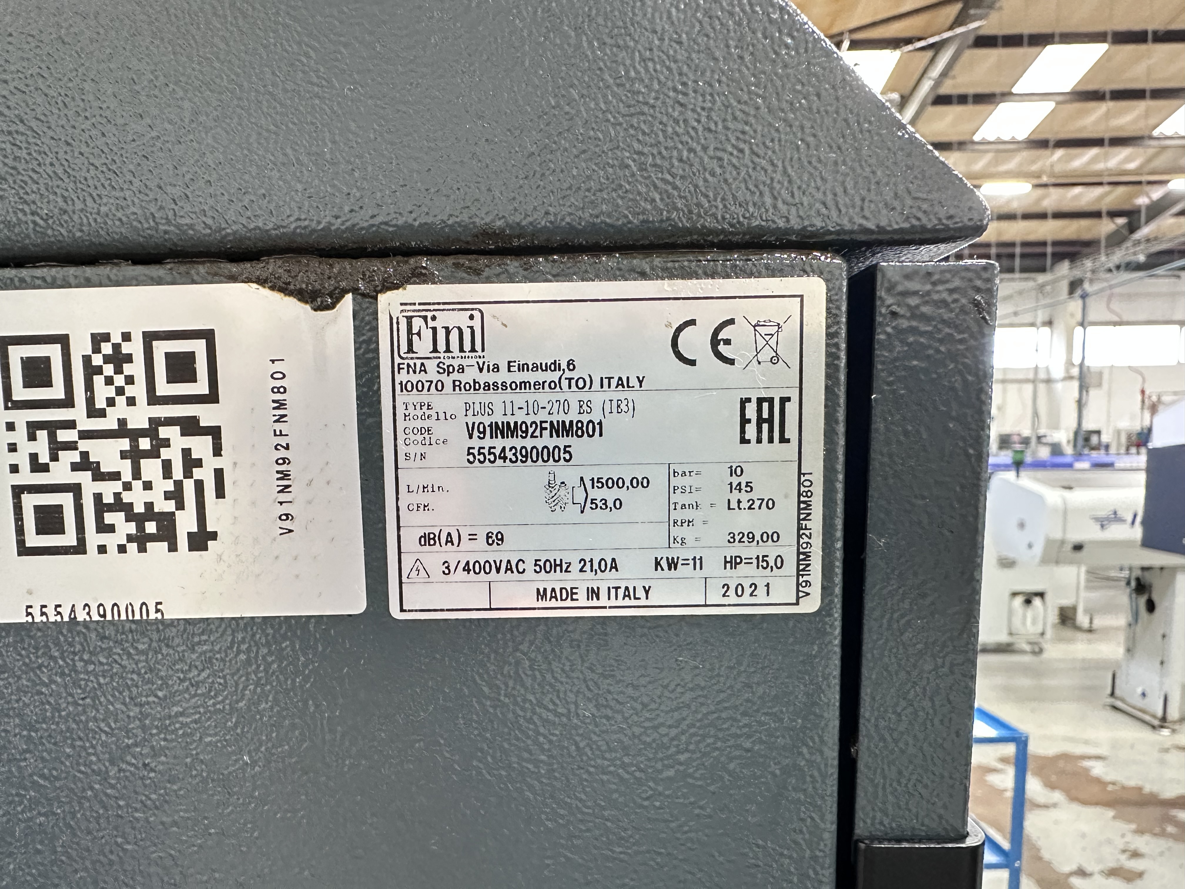 Fini Industrial Plus 11-10-270 ES Air Compressor (2021) 