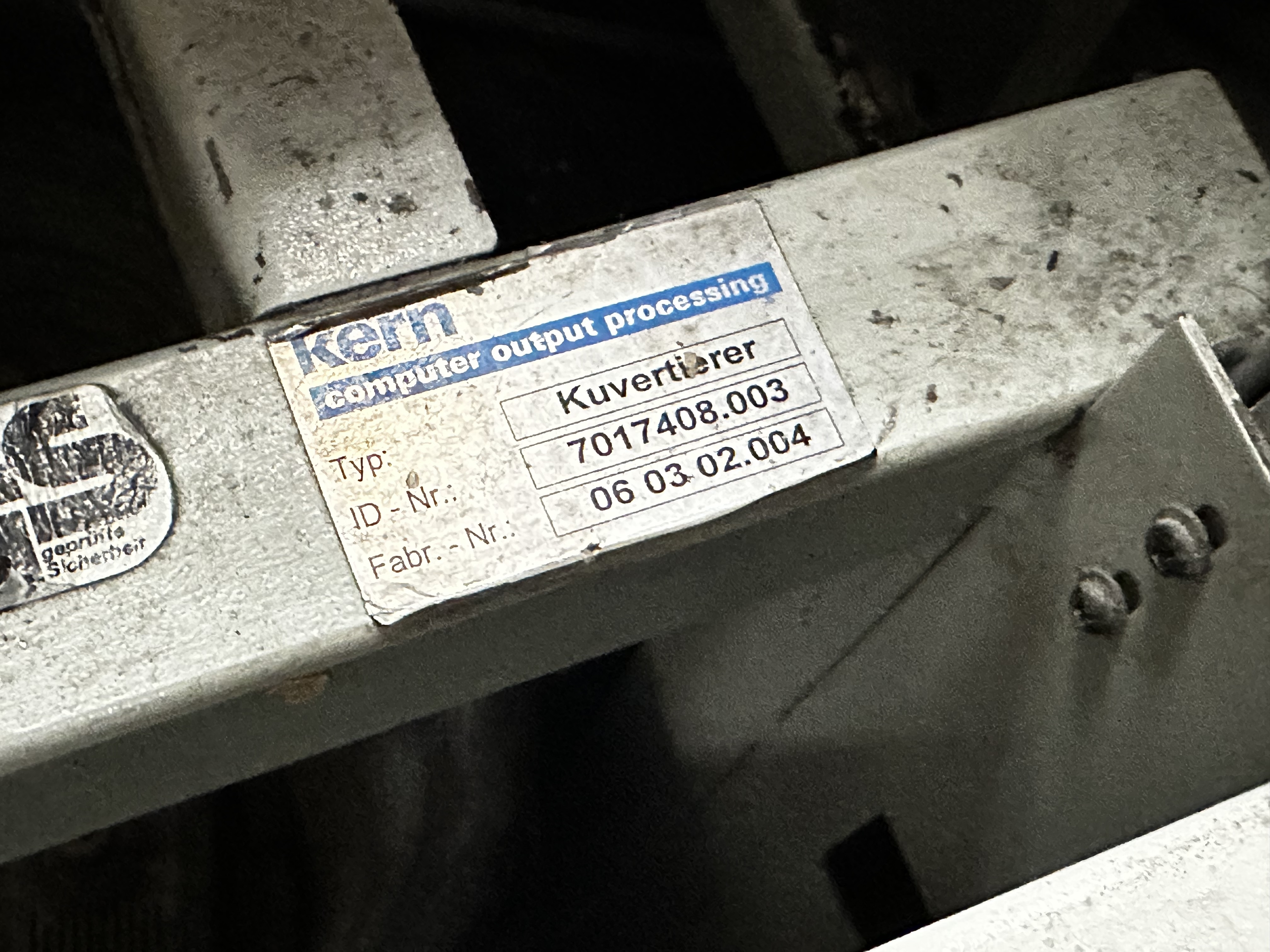 Kern 2500 Document Inserter & Multimailer (2006)
