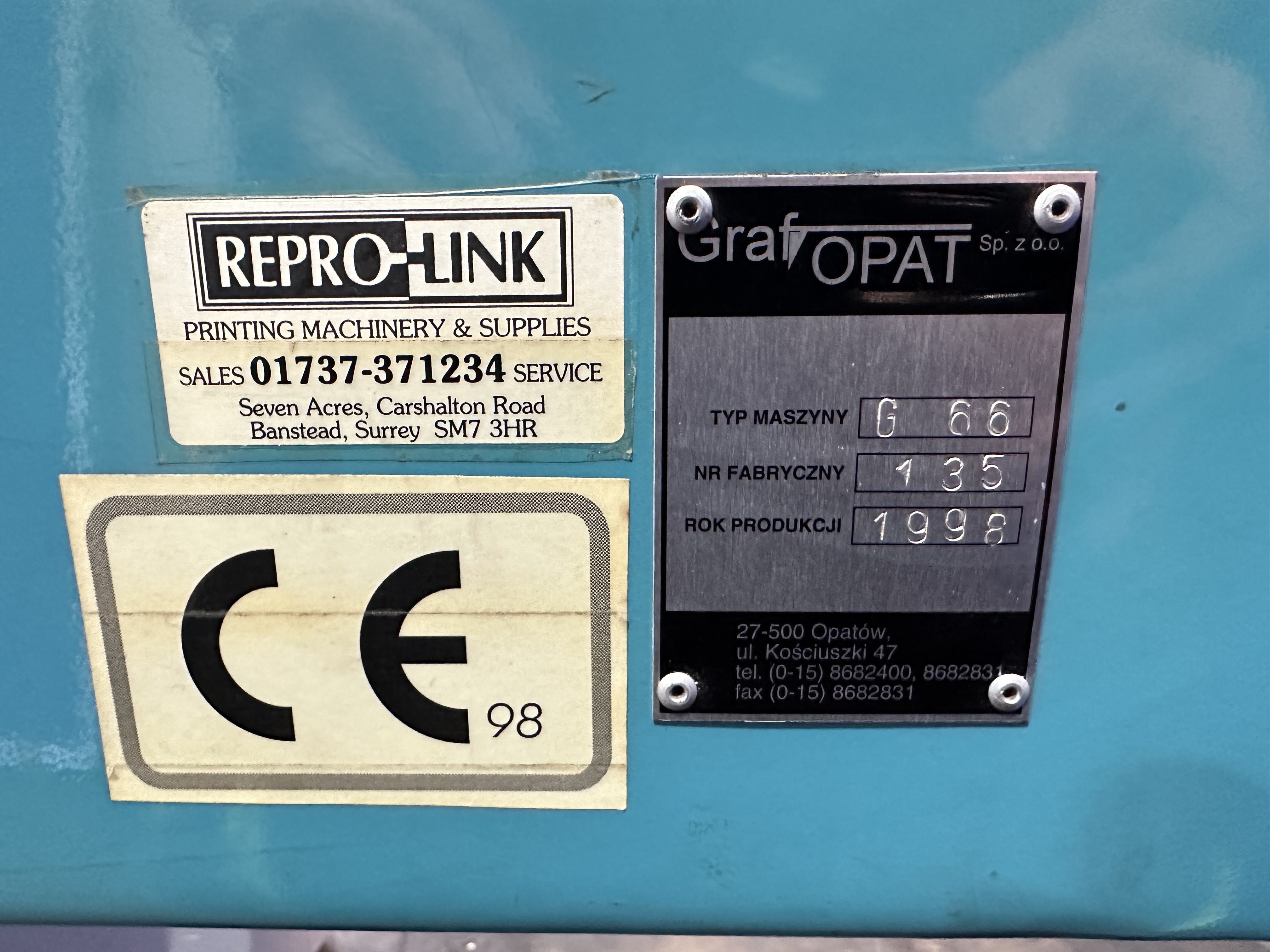 Graf Opat G66 industrial Paper Guillotine with Repro-Gram Control Panel