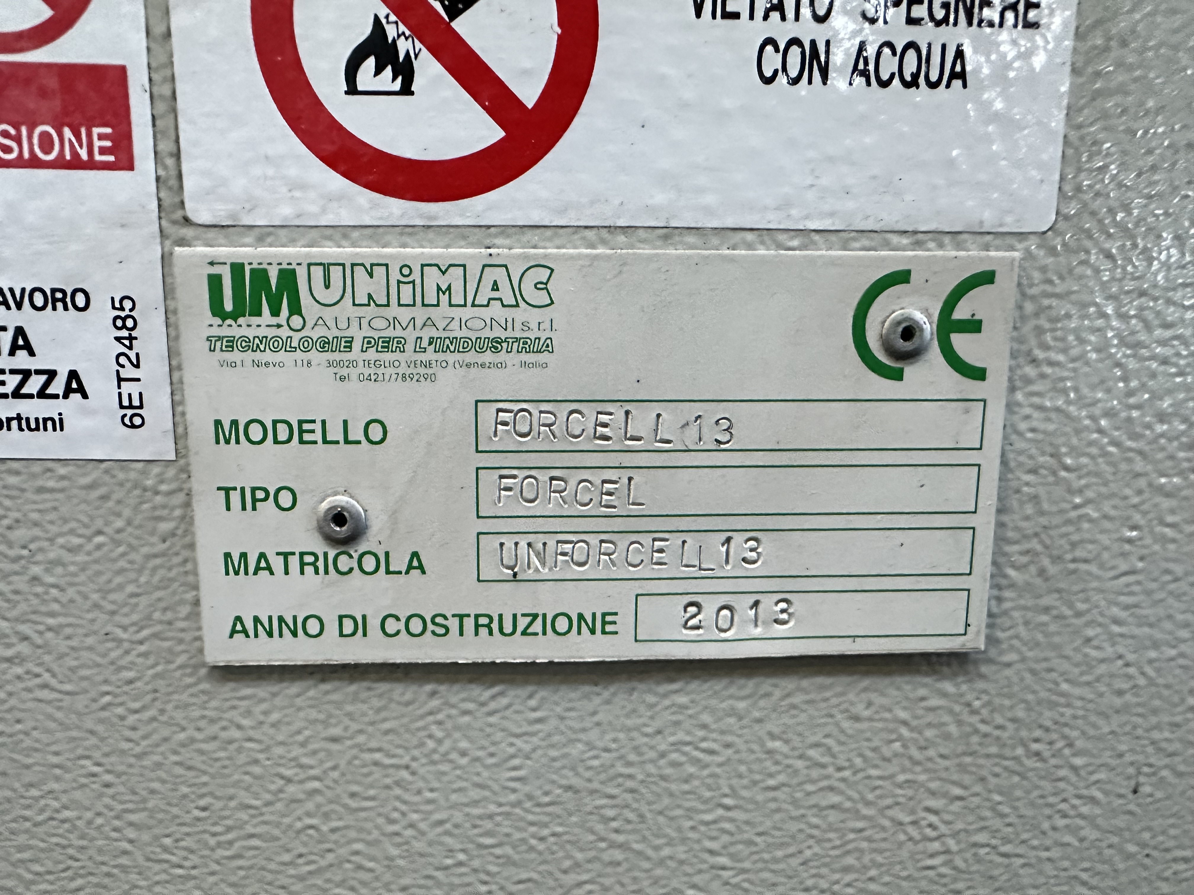 UNIMAC Inner Line Punching Machine (2013)