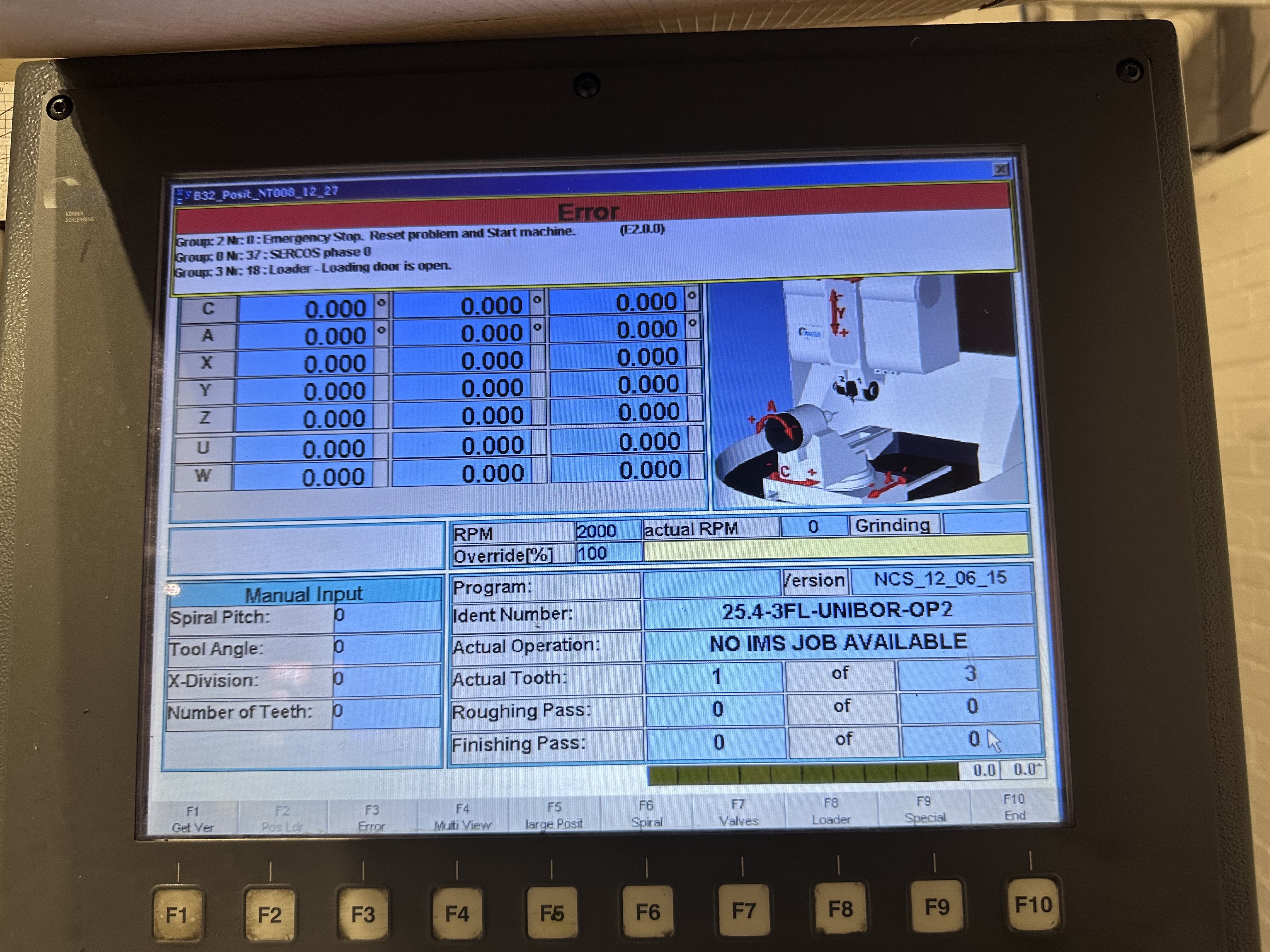 Walter Heli-Power Production 5-Axis CNC Tool Grinder. (1998)