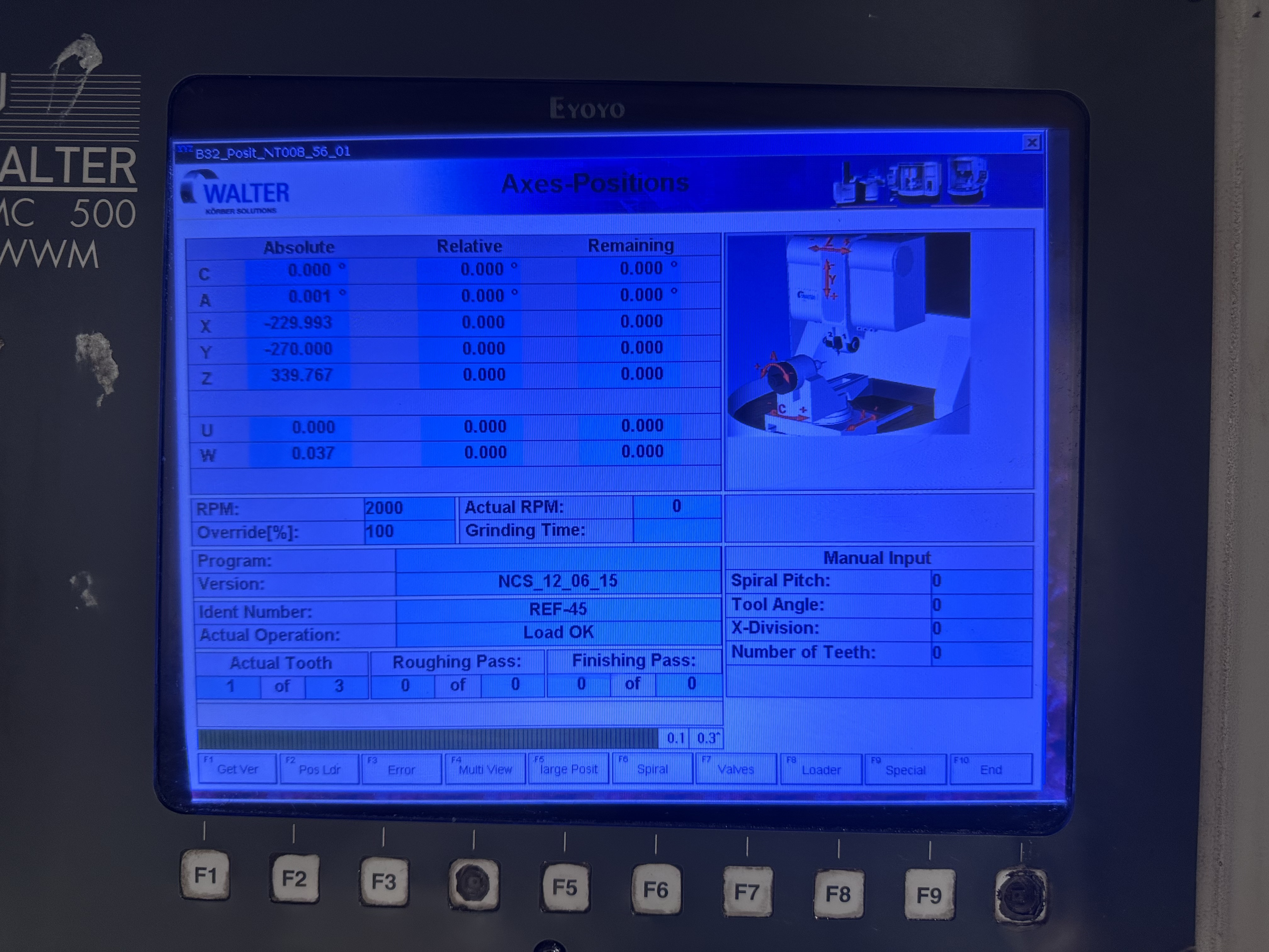 Walter Helitronic Power Production 5-Axis CNC Tool Grinder. (2000)