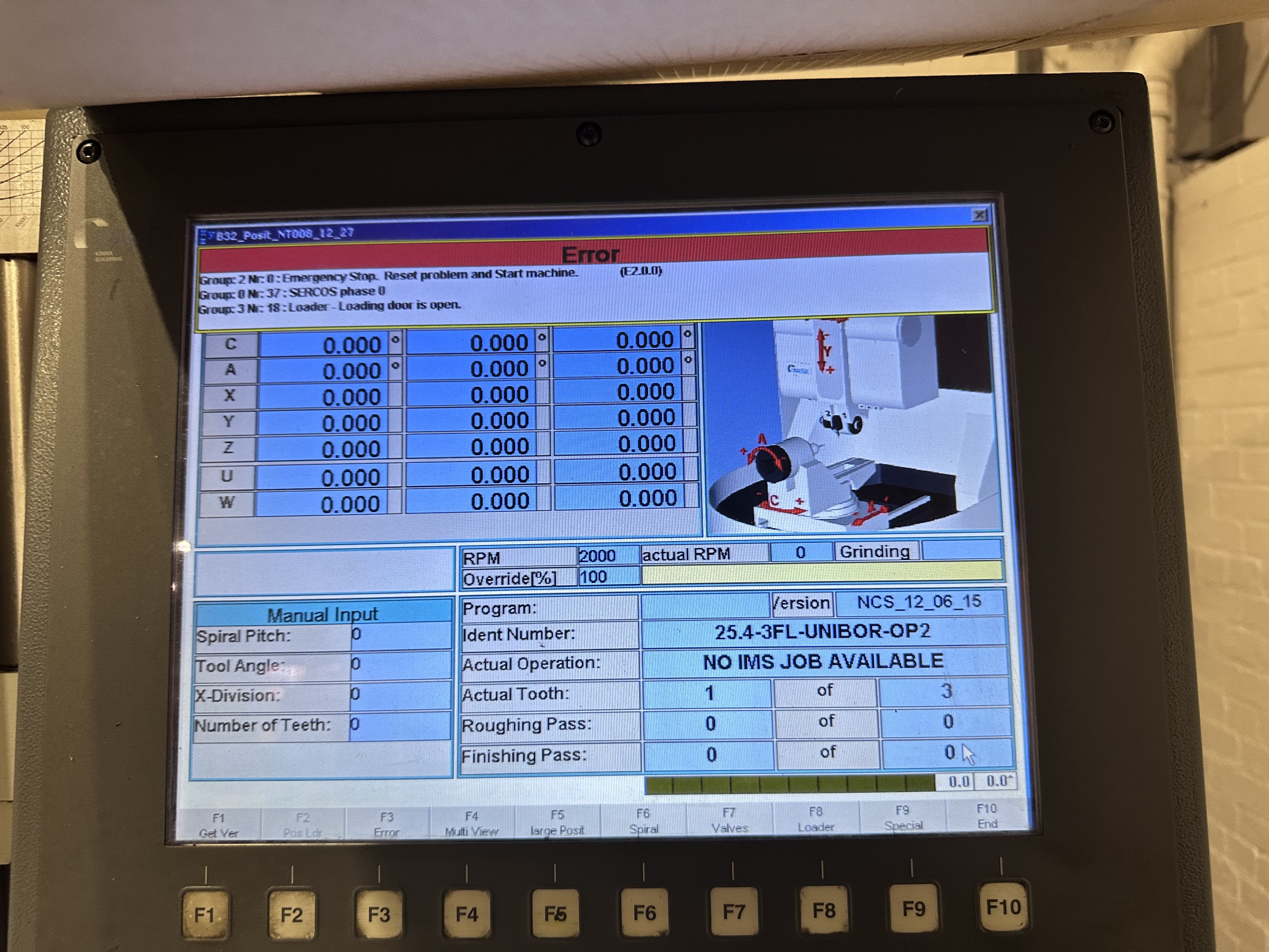 Walter Heli-Power Production 5-Axis CNC Tool Grinder. (1998)