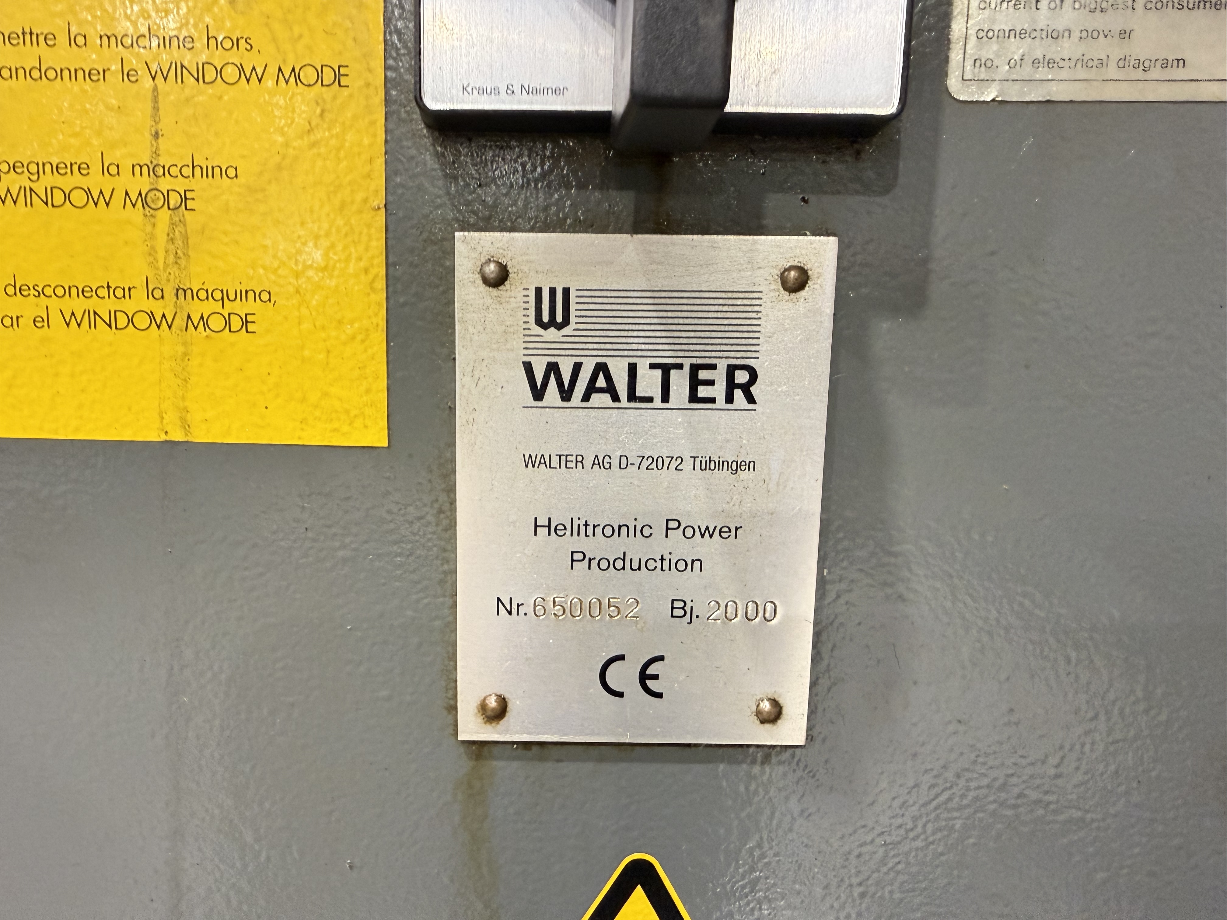 Walter Helitronic Power Production 5-Axis CNC Tool Grinder. (2000)