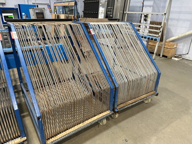 (Qty 2) - Glass Pane WIP Storage Trolleys