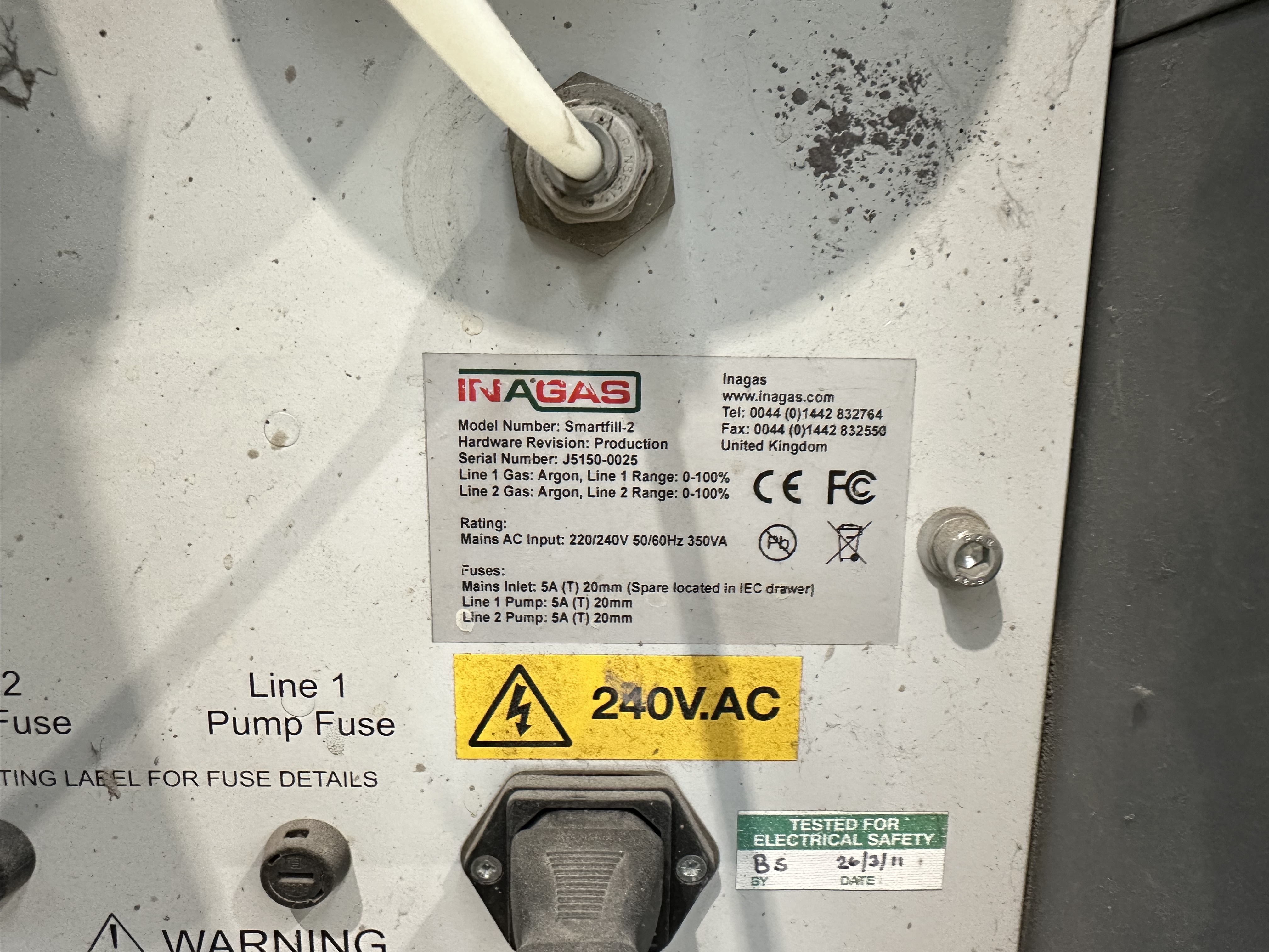 Inagas Smart Fill - 2 gas fill machine
